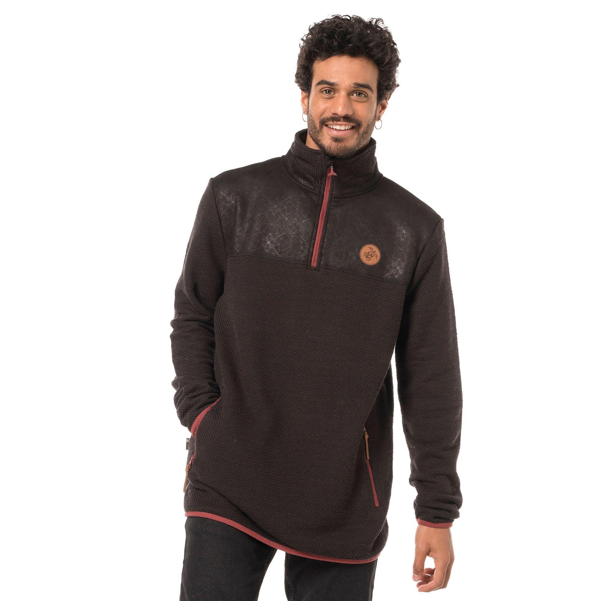 Poleron Hombre Emiliodon Negro Haka Honu V20-0