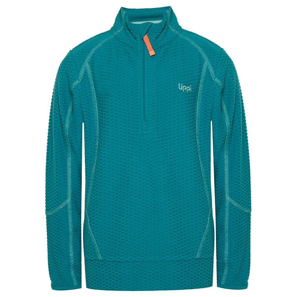 Poleron Niña Saltamontes Nano-F 1/4 Zip Turquesa Claro Lippi-0