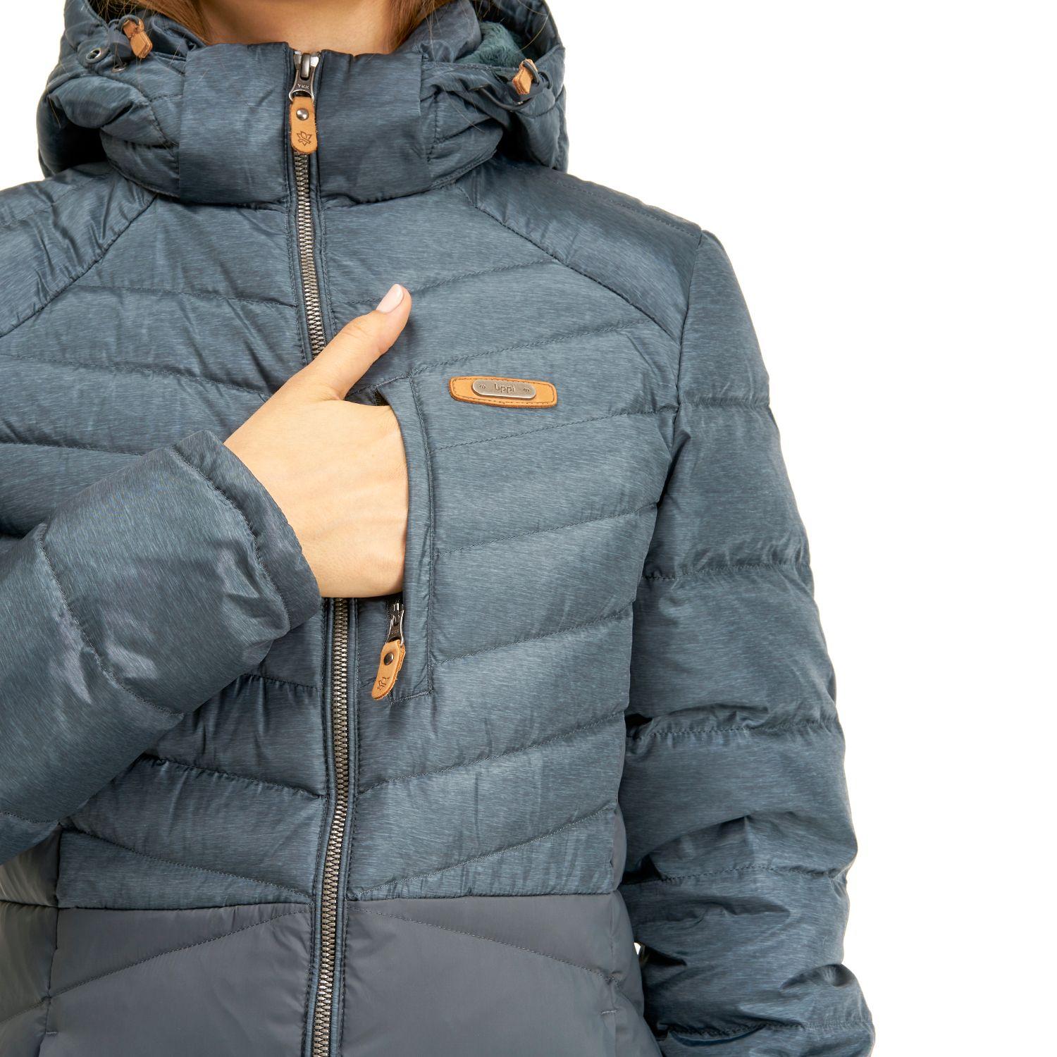 Chaqueta Mujer Quilca Down Long Hoody Jacket Turquesa Oscuro Lippi-4