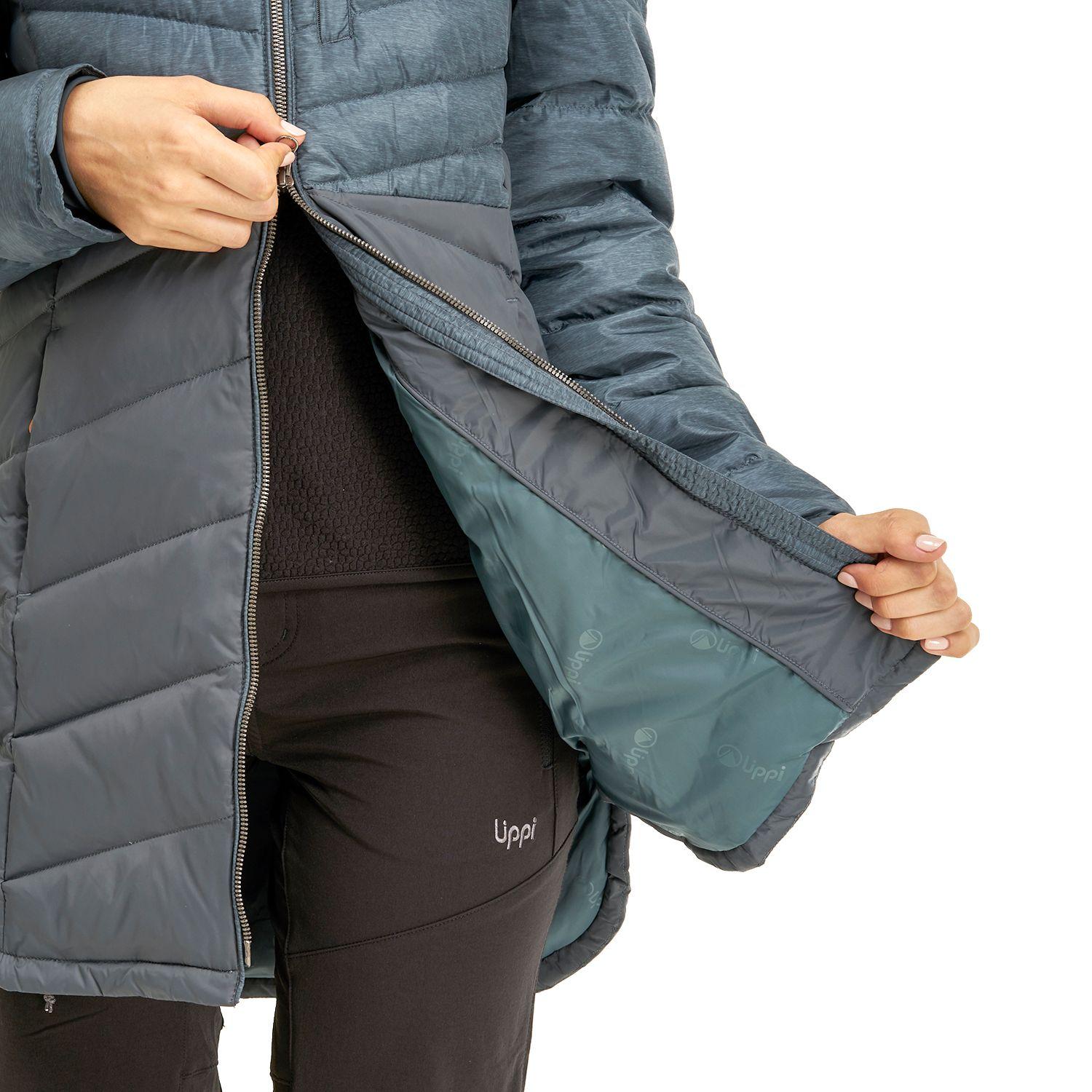 Chaqueta Mujer Quilca Down Long Hoody Jacket Turquesa Oscuro Lippi-6