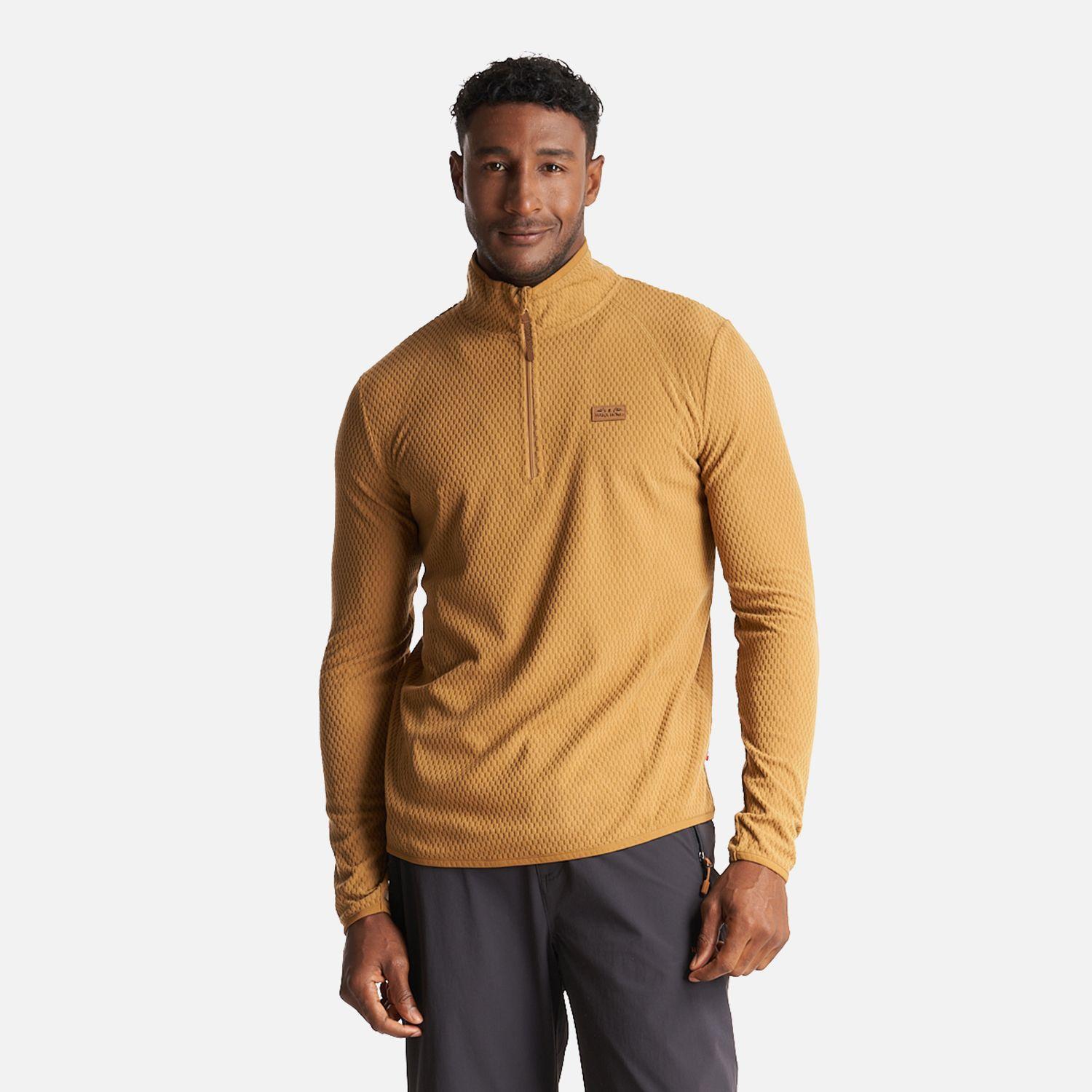 Poleron Hombre Taina Mostaza Oscuro Haka Honu I23-1