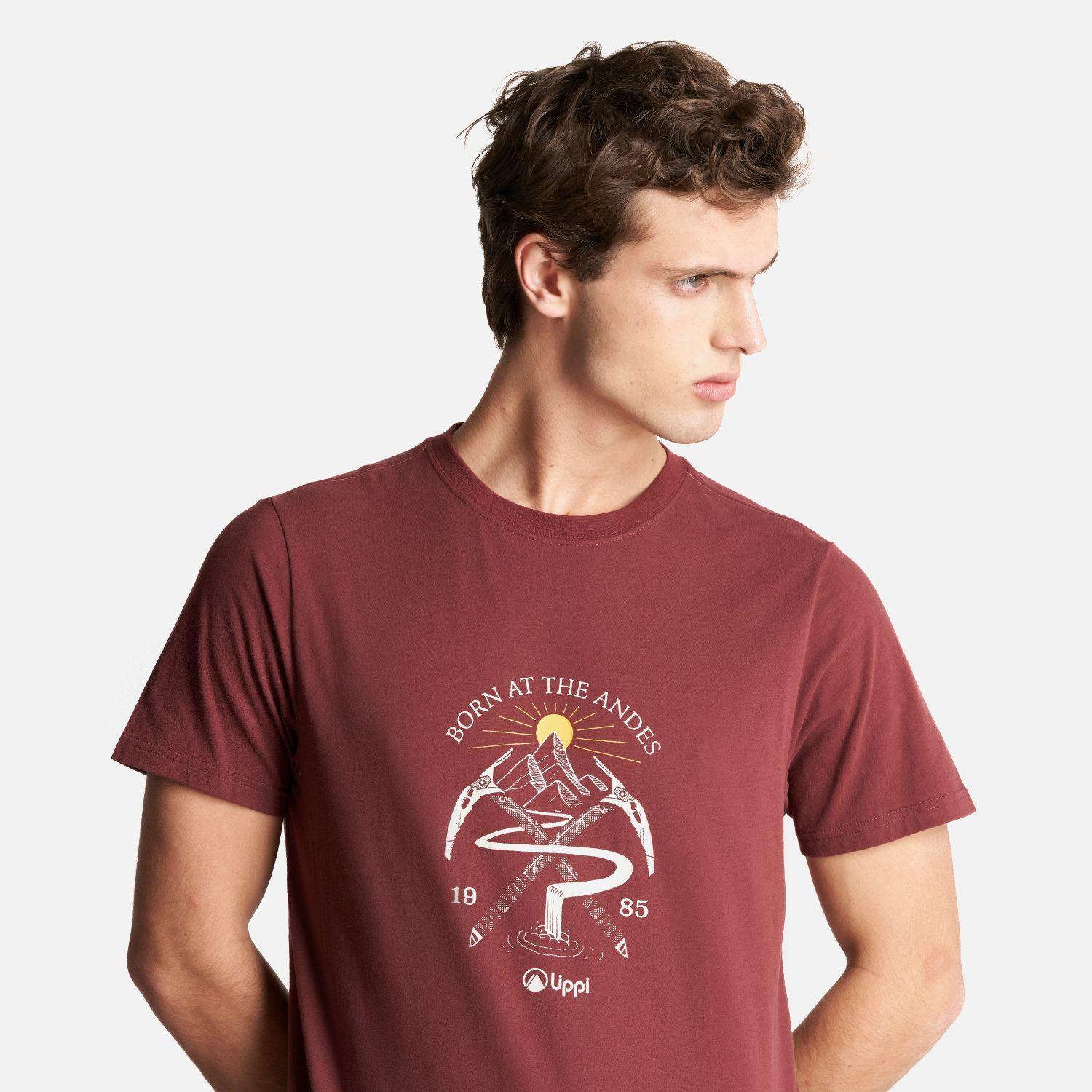 Polera Hombre Classic Piolet T-Shirt Vino Lippi-5