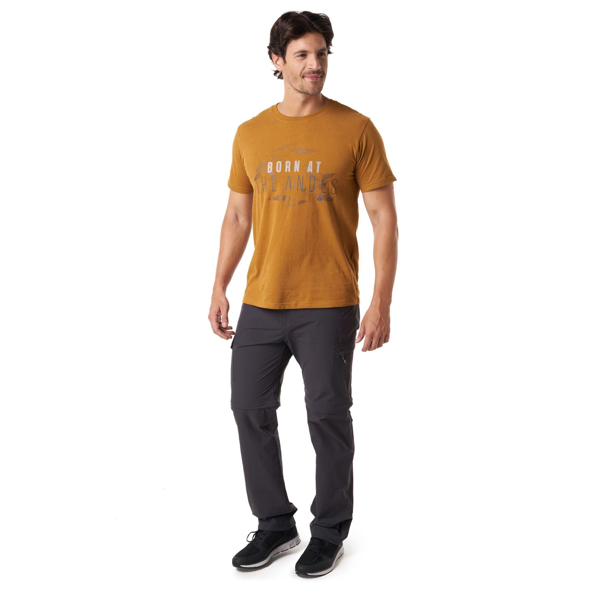 Polera Hombre Boulder UV-Stop Cotton T-Shirt Gris Oscuro Lippi-1