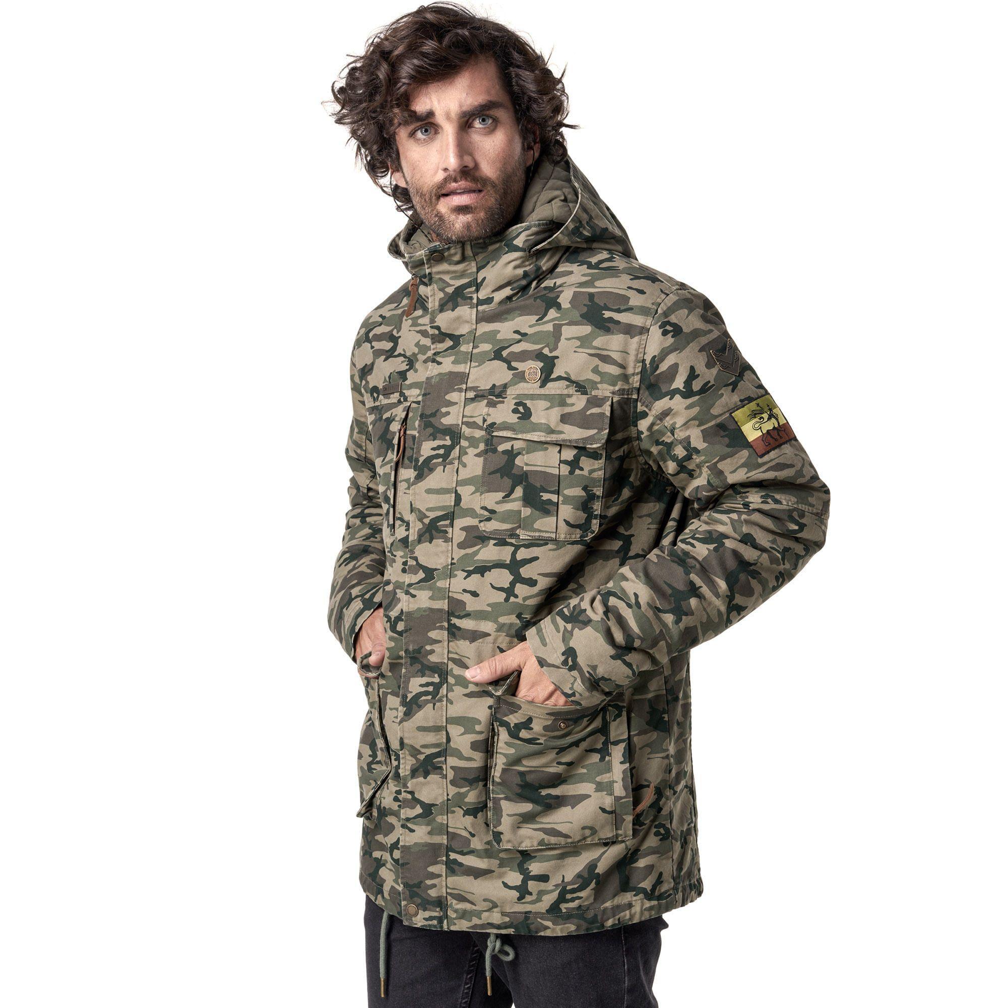 Chaqueta Hombre Comandante Ernesto Marley Print Oliva Haka Honu-0