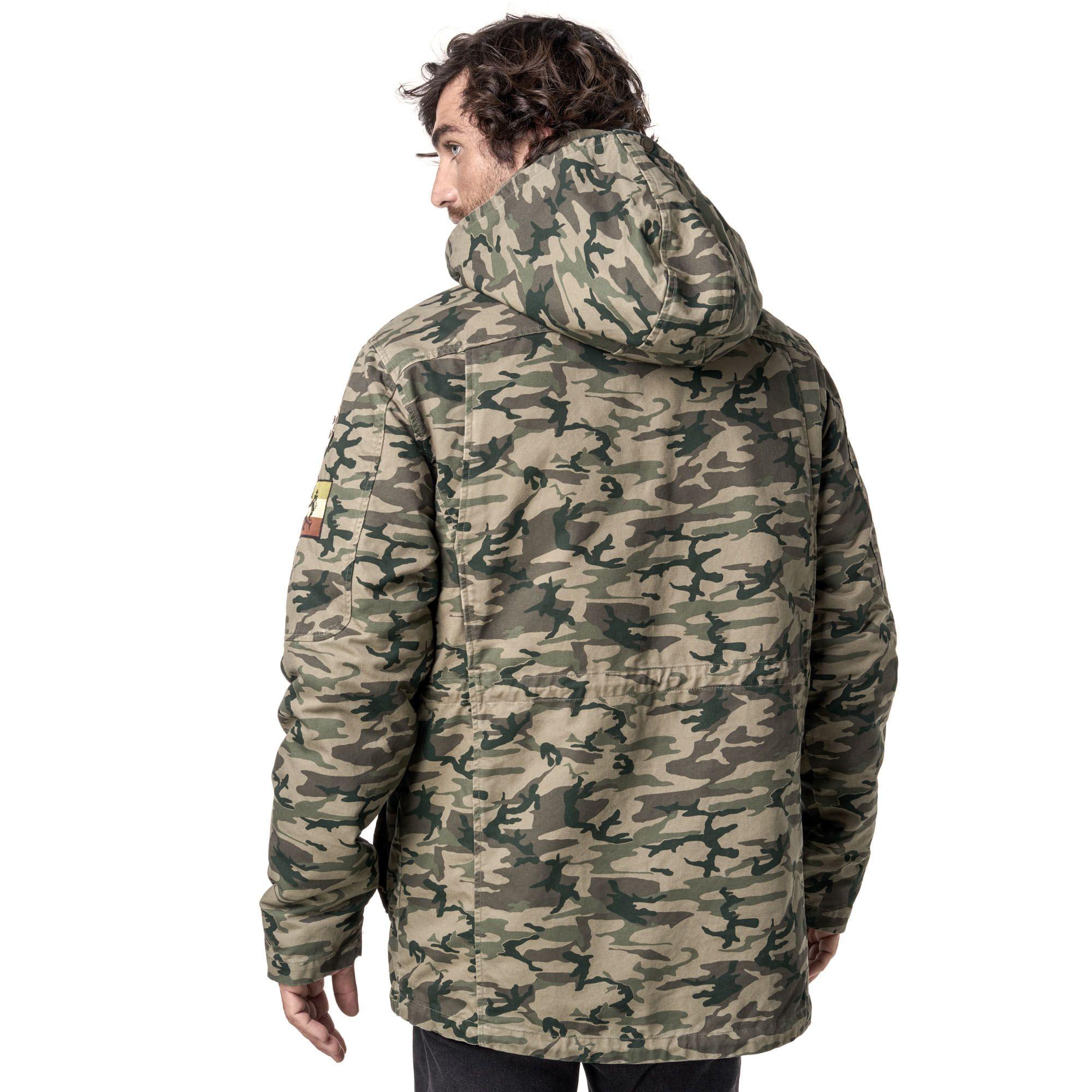 Chaqueta Hombre Comandante Ernesto Marley Print Oliva Haka Honu-1