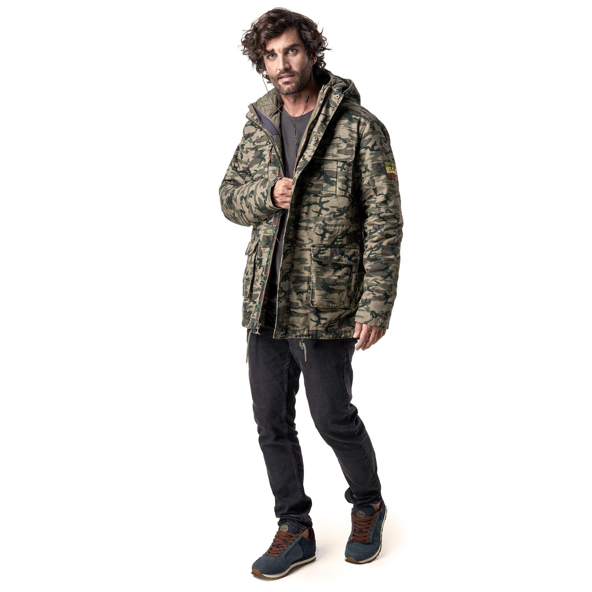 Chaqueta Hombre Comandante Ernesto Marley Print Oliva Haka Honu-2