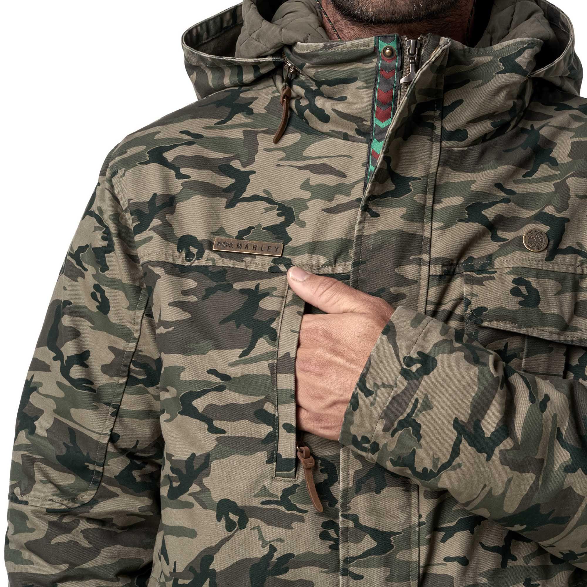 Chaqueta Hombre Comandante Ernesto Marley Print Oliva Haka Honu-3