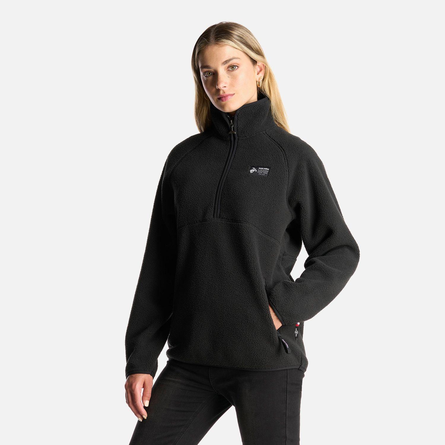 Poleron Mujer Fogon Negro Haka Honu-2