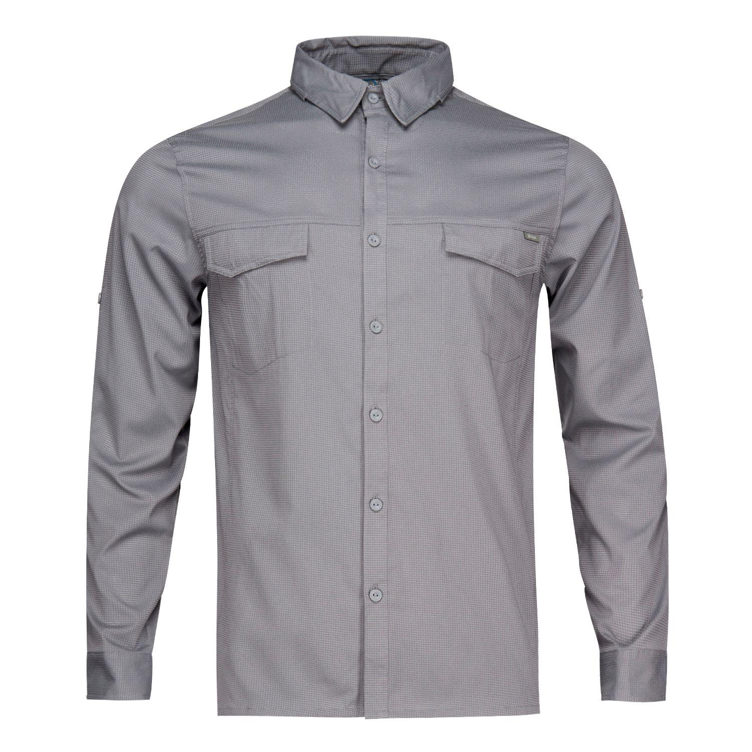 Camisa Hombre Rosselot Long Sleeve Q-Dry Shirt Gris Medio Lippi V21-0
