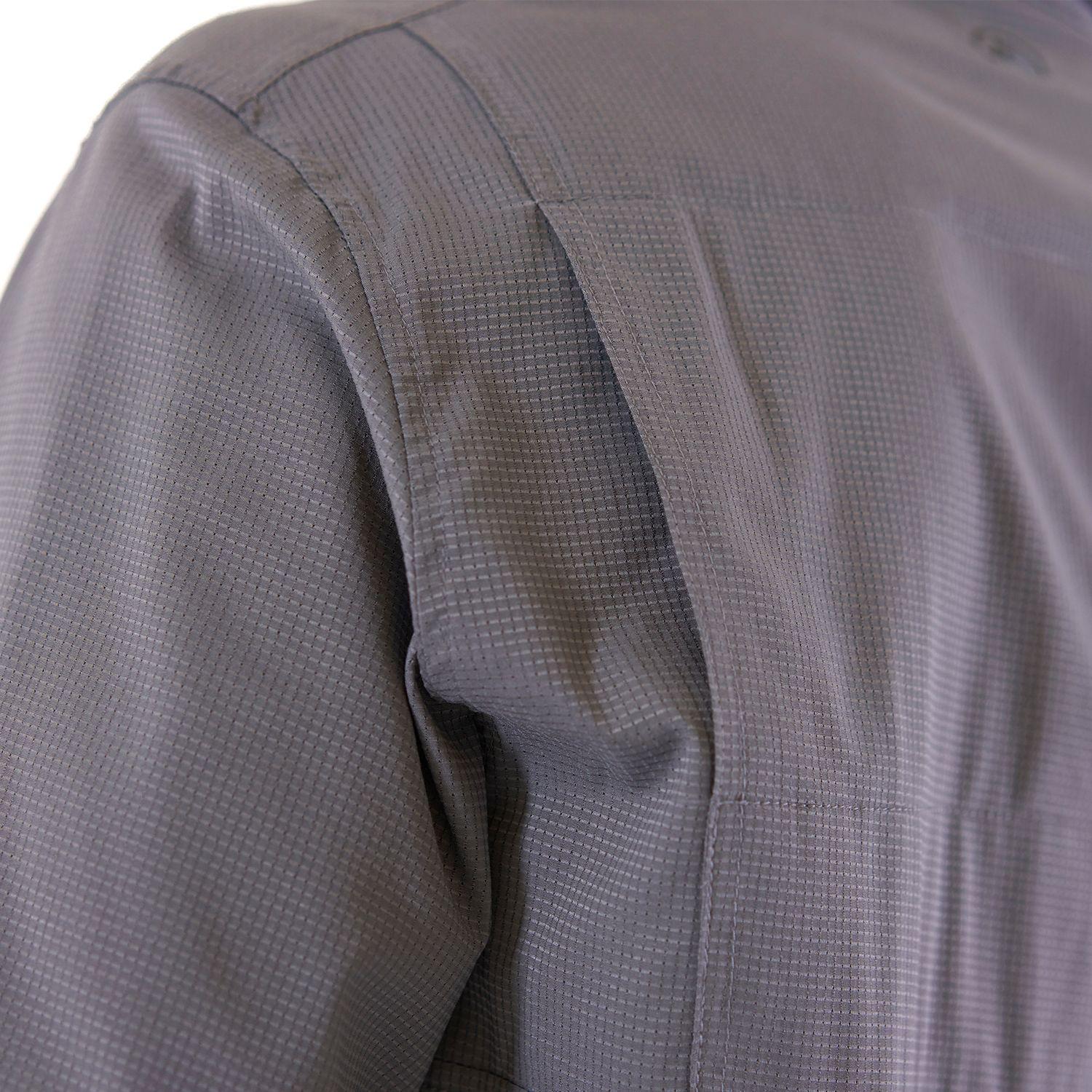 Camisa Hombre Rosselot Long Sleeve Q-Dry Shirt Gris Medio Lippi V21-7