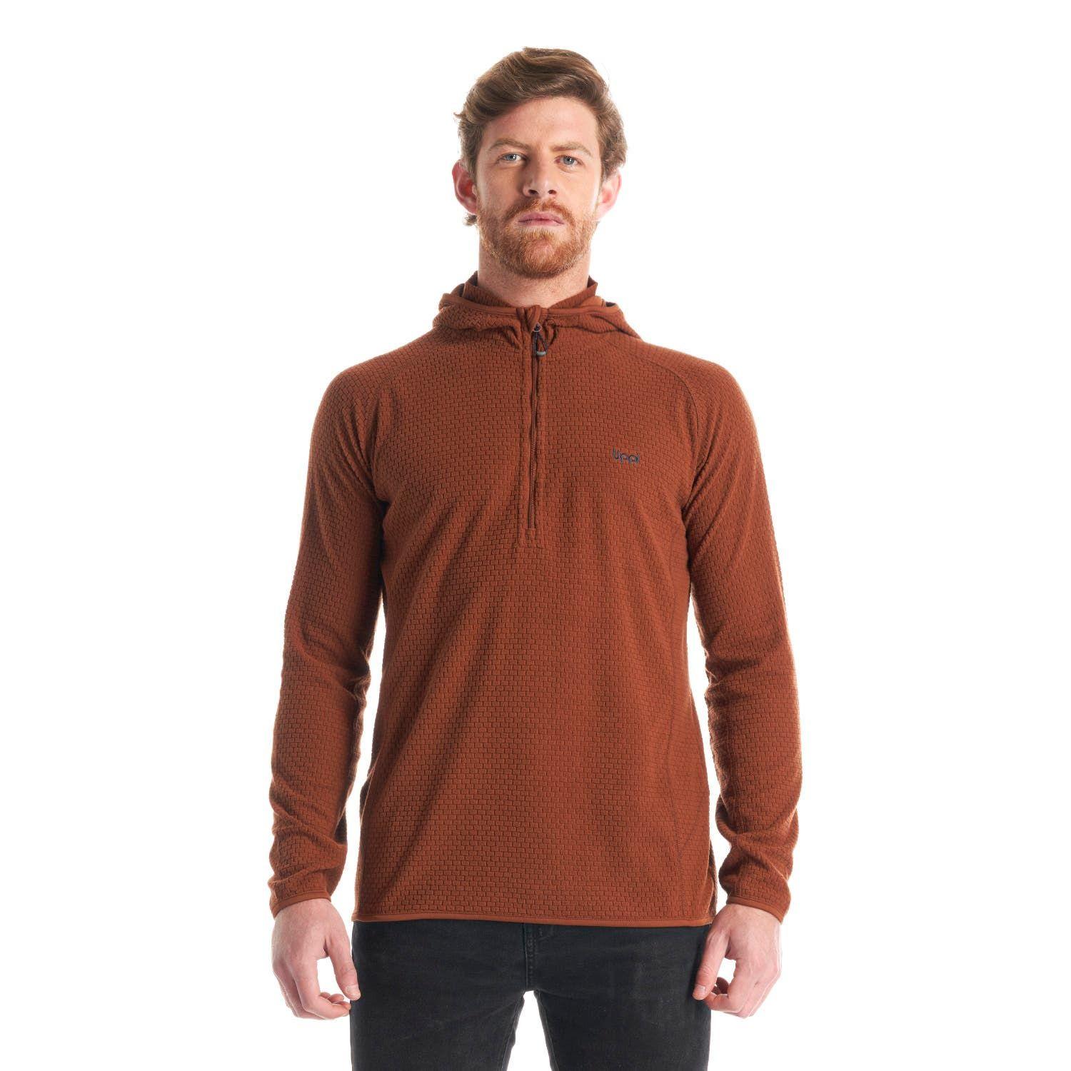 Poleron Hombre Jacaranda Nano-F 14 Zip Hoody Terracota Lippi V23-1