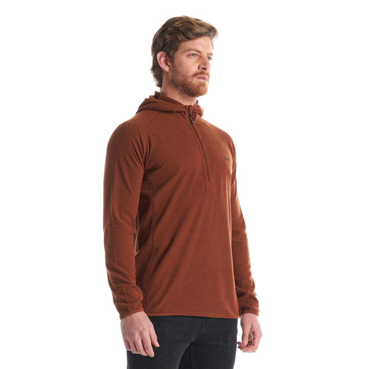 Poleron Hombre Jacaranda Nano-F 14 Zip Hoody Terracota Lippi V23-2