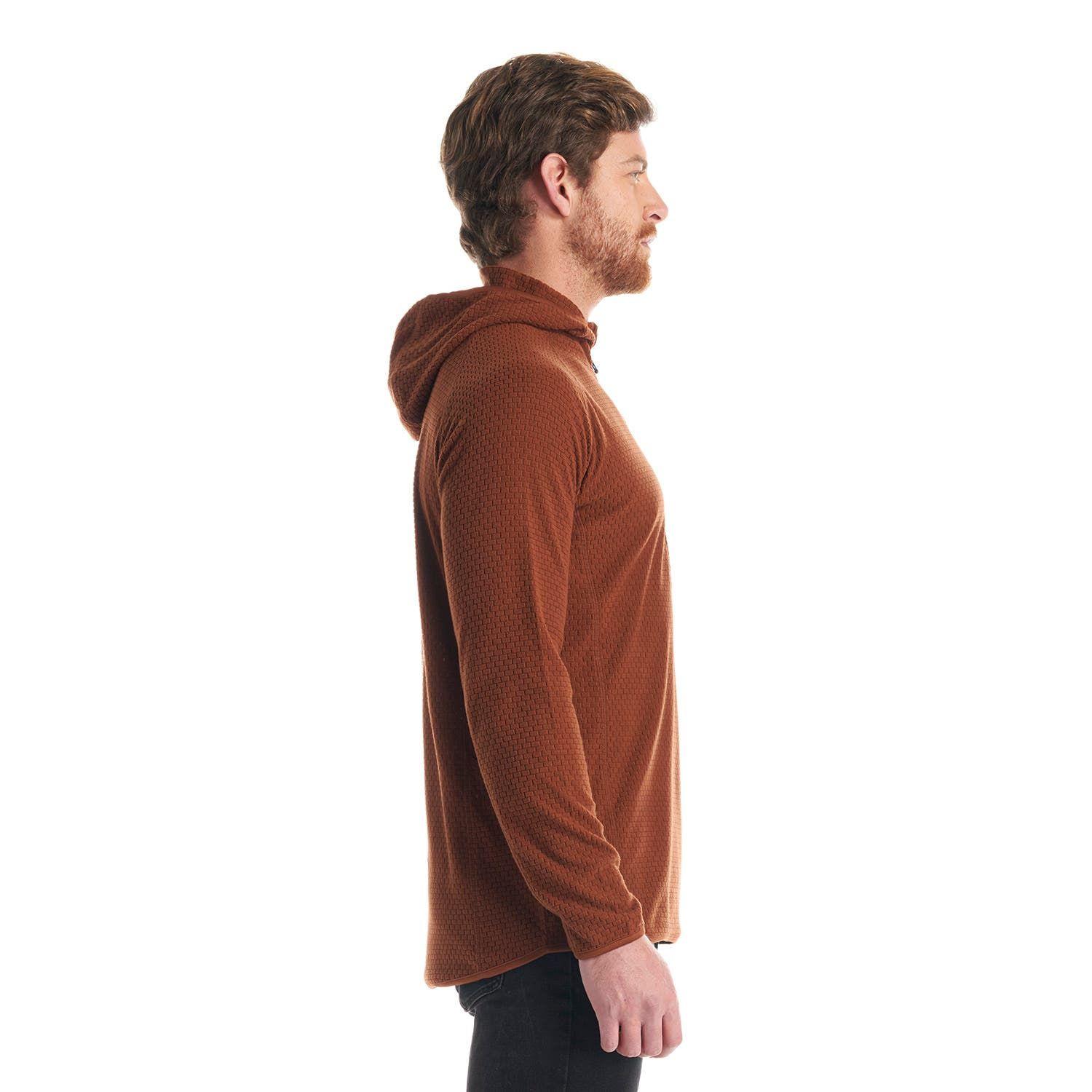 Poleron Hombre Jacaranda Nano-F 14 Zip Hoody Terracota Lippi V23-3