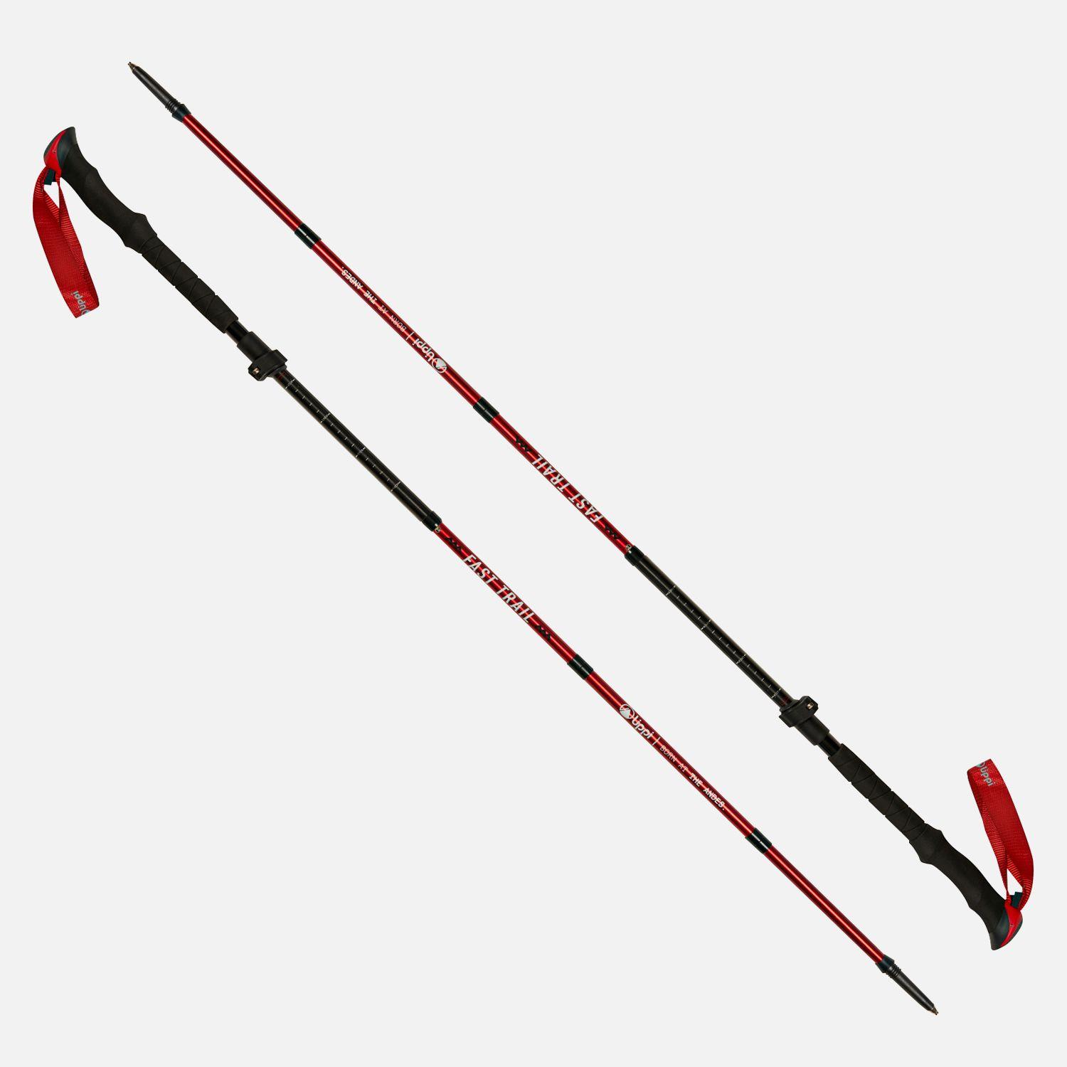 Baston Unisex Fast Trail Duo Trekking Pole Rojo Lippi-0