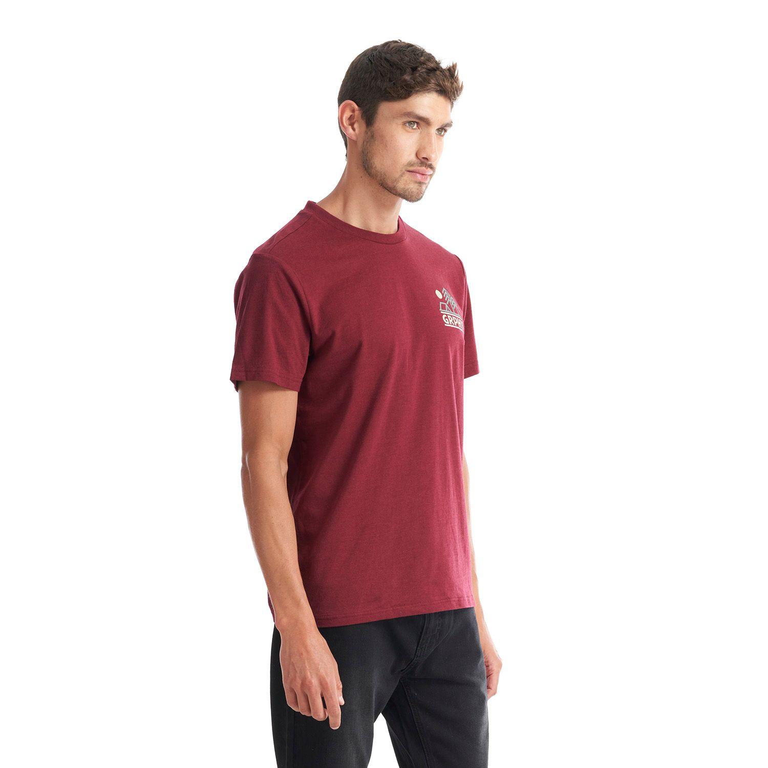 Polera Hombre Liquen Vino Melange Geography-2
