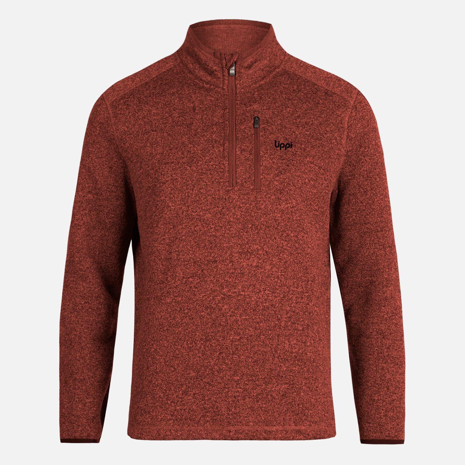 Poleron Hombre Coronado Therm-Pro Pullover Melange Vino Lippi-0
