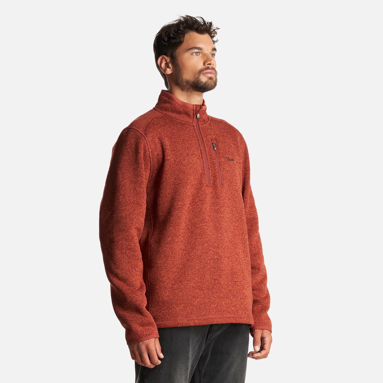 Poleron Hombre Coronado Therm-Pro Pullover Melange Vino Lippi-2