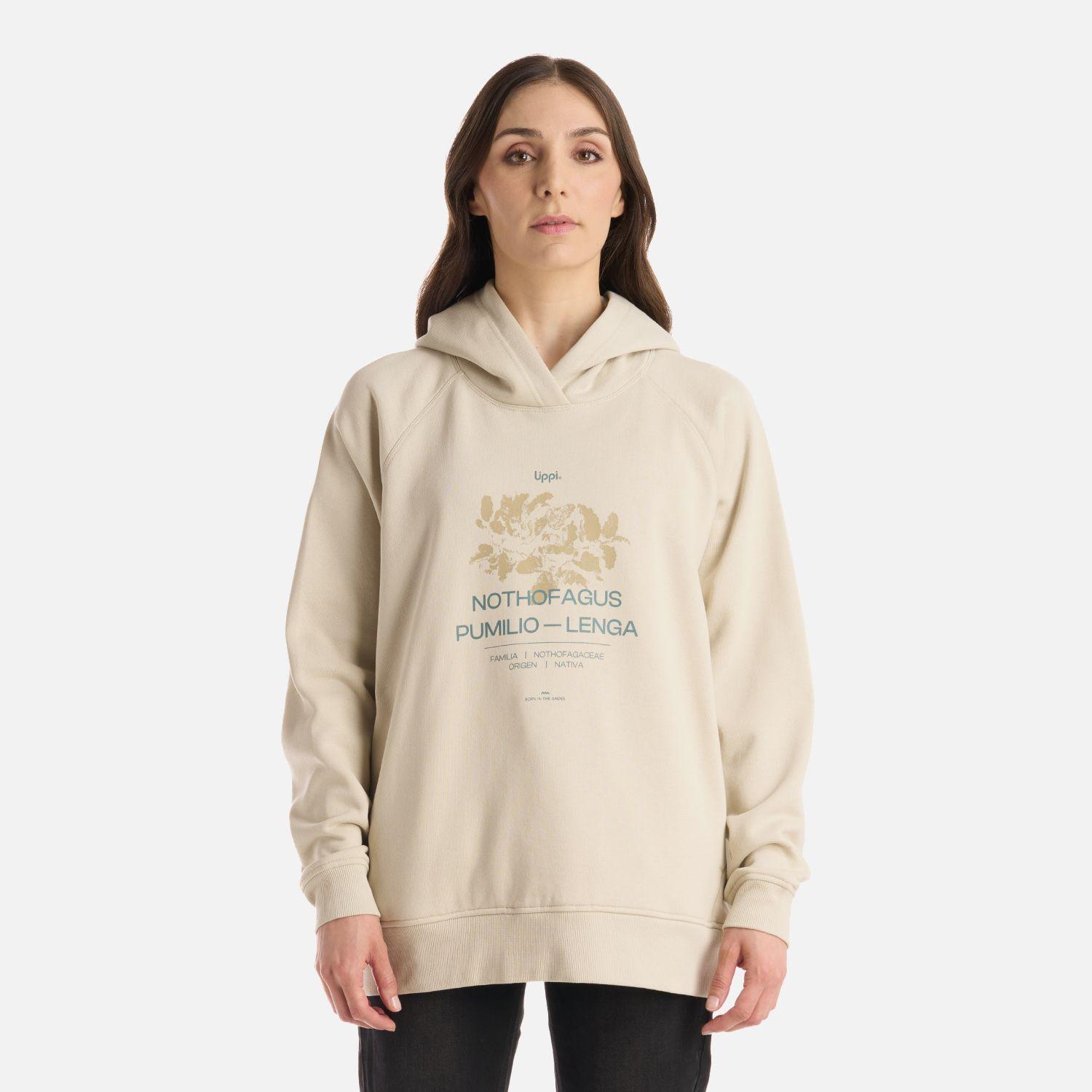 Polerón Mujer Insigne Sweatshirt Front Print Crudo Lippi I25-0