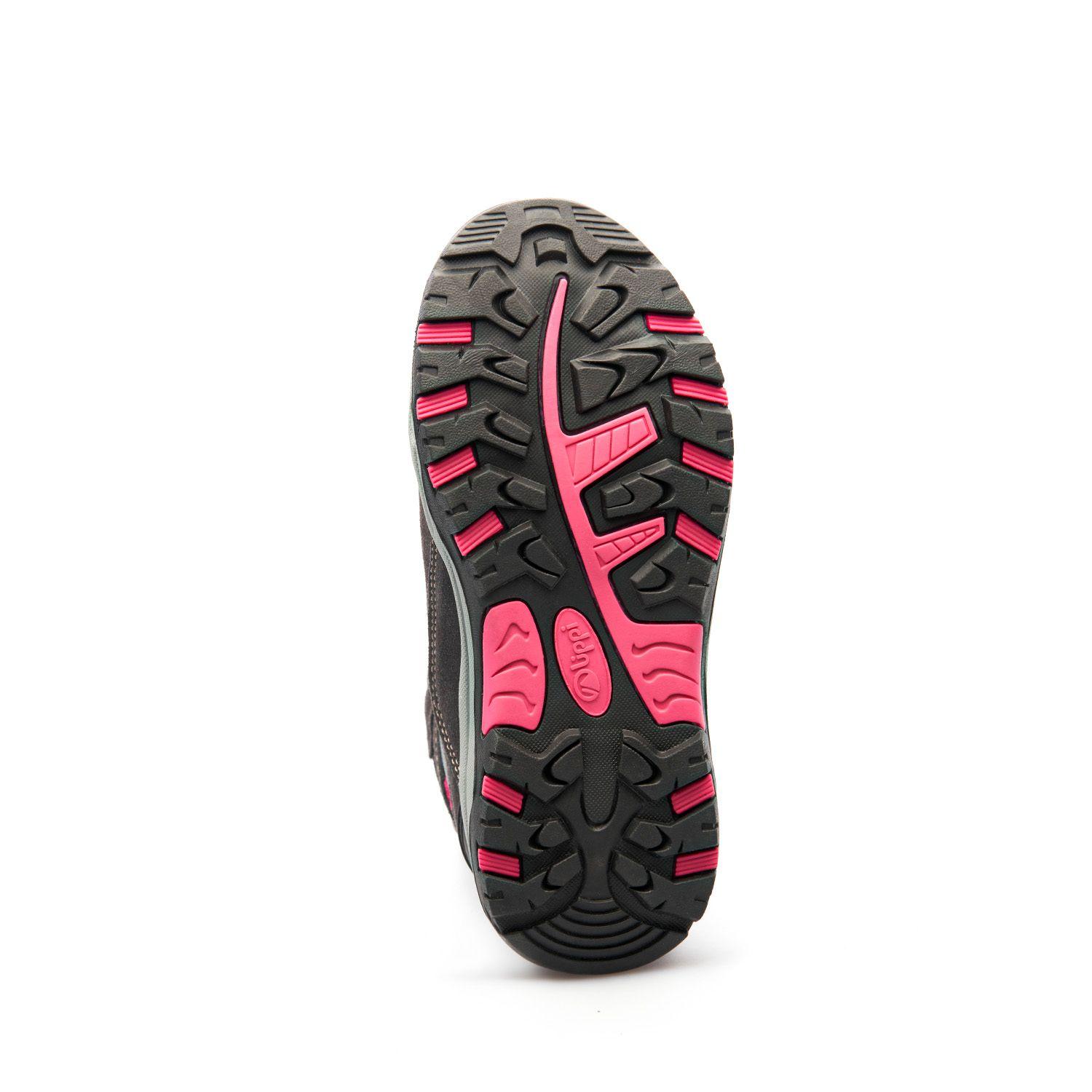 Botín Niña Puelo Cs Hi Velcro Gris / Fucsia Lippi V26-4