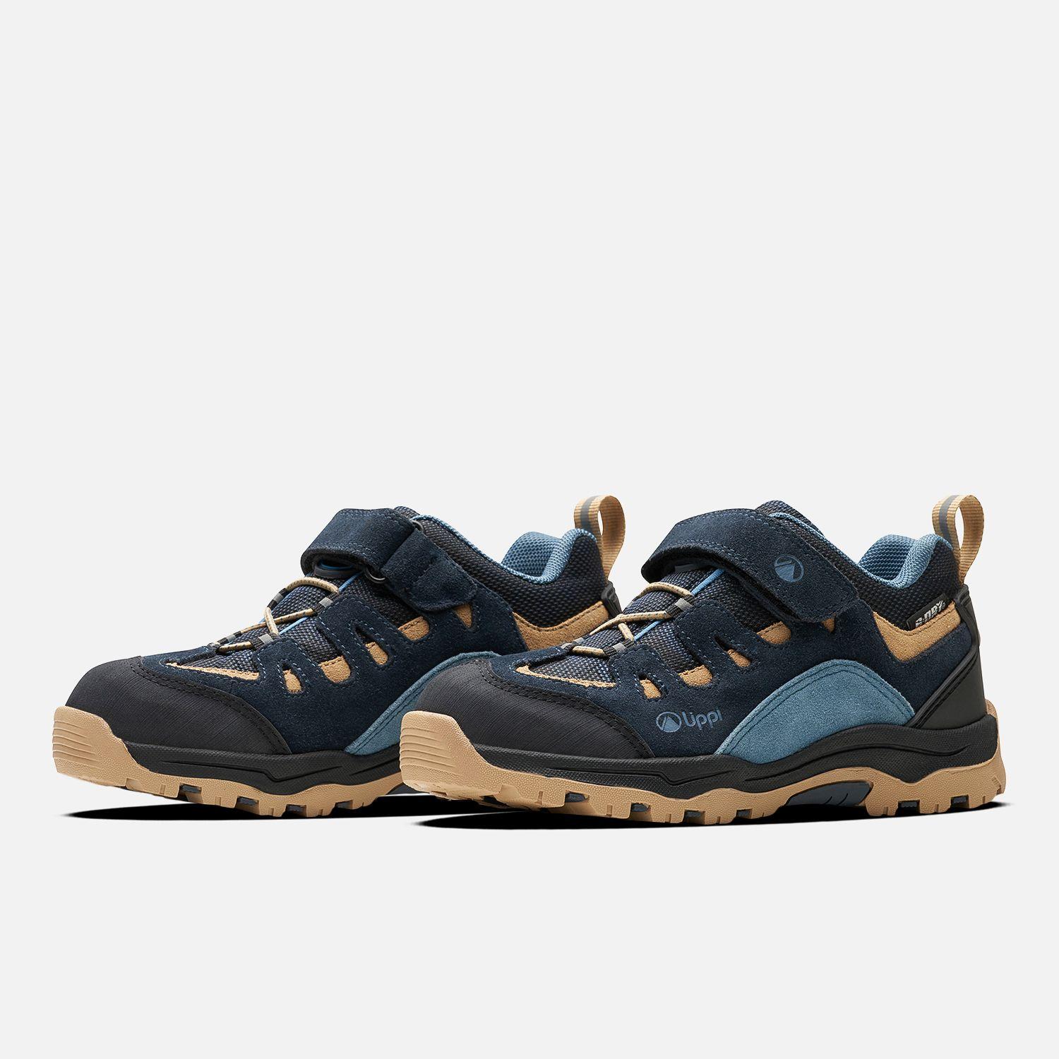 Zapato Niño  Puelo CS Low Velcro Azul Piedra Taupe Lippi-2