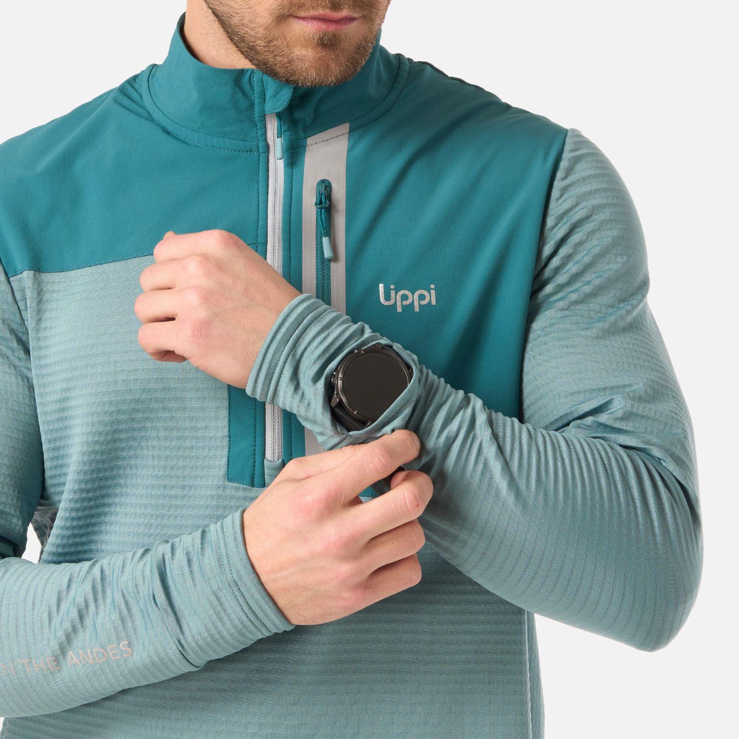 Polerón Hombre Karova Nano F 1/4 Zip Turquesa Lippi V26-4