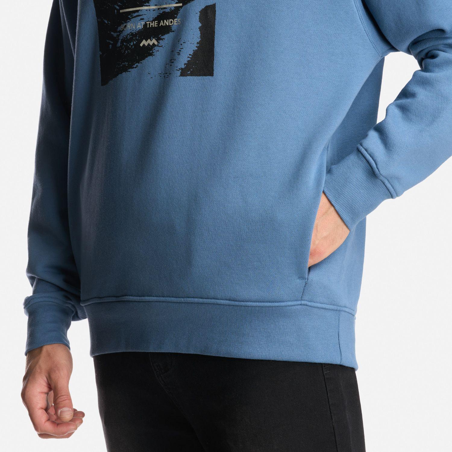 Poleron Hombre Insigne Hoody Sweatshirt Front Print Azul Grisaceo Lippi-6