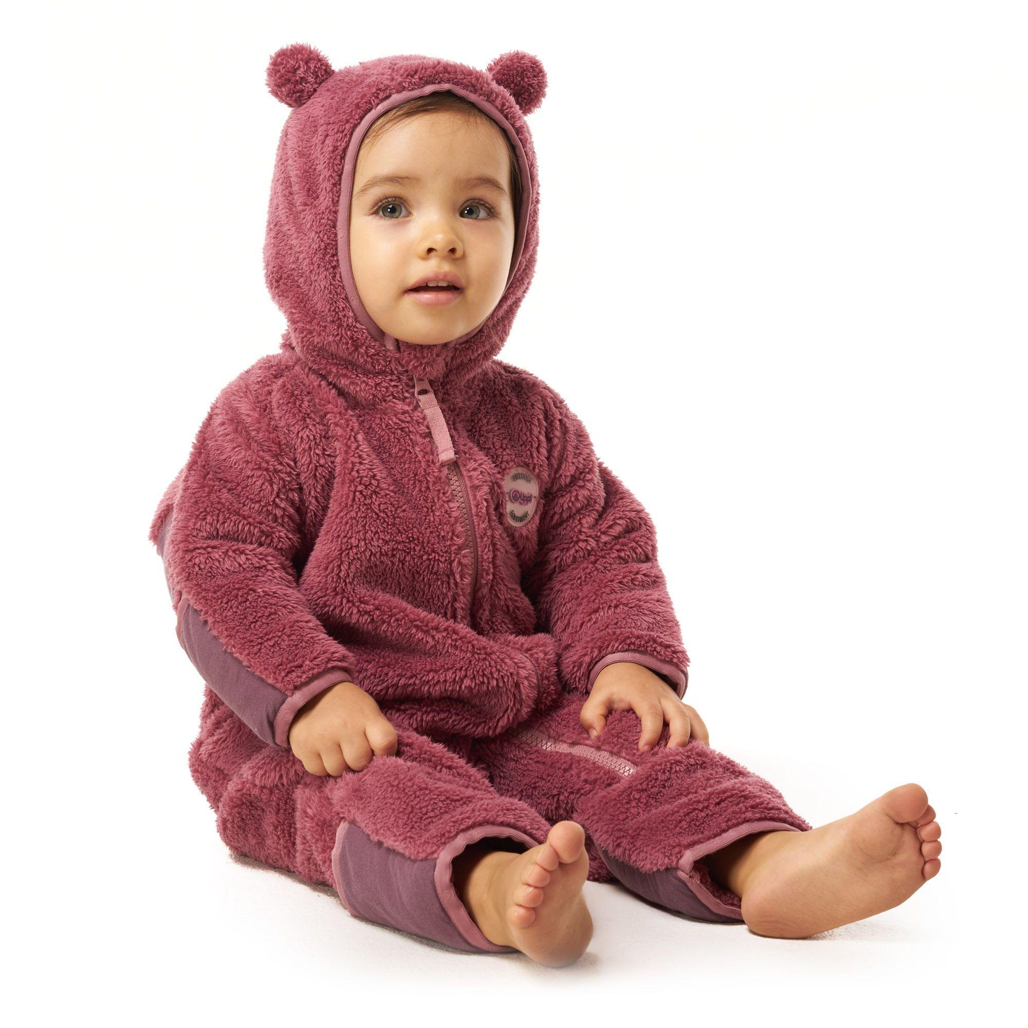 Enterito Baby Girl Bear Shaggy-Pro Onesie Palo Rosa Lippi-3