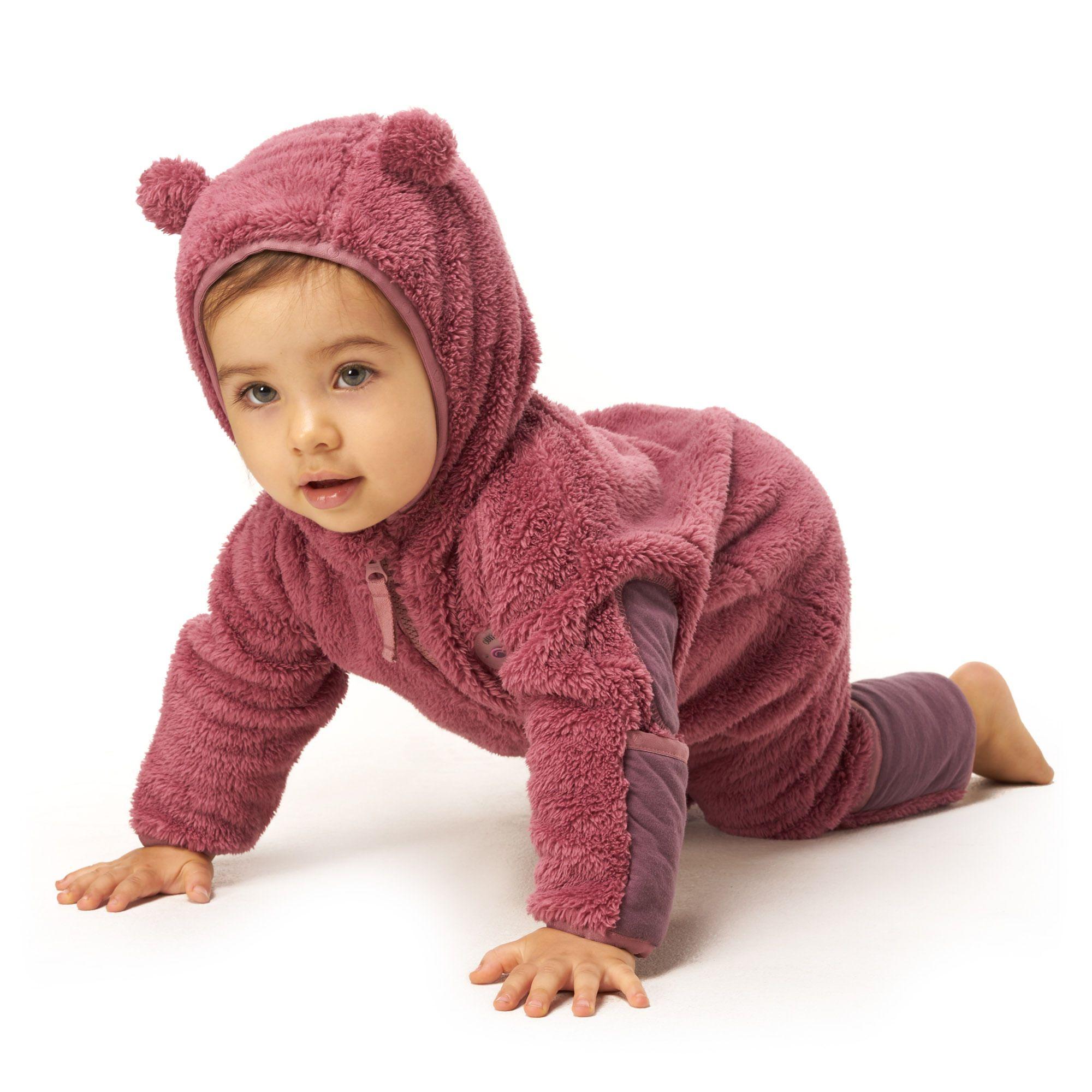 Enterito Baby Girl Bear Shaggy-Pro Onesie Palo Rosa Lippi-4