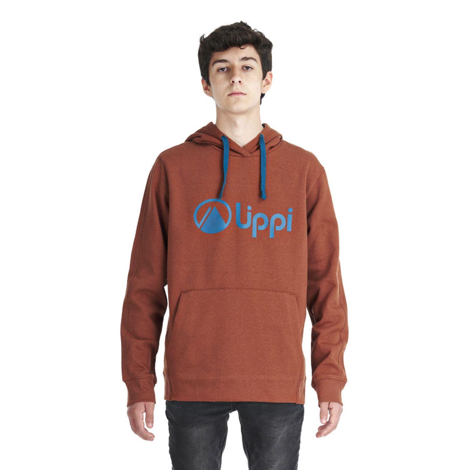 Poleron Teen Boy Insigne Hoody Sweatshirt Terracota Lippi V22-1