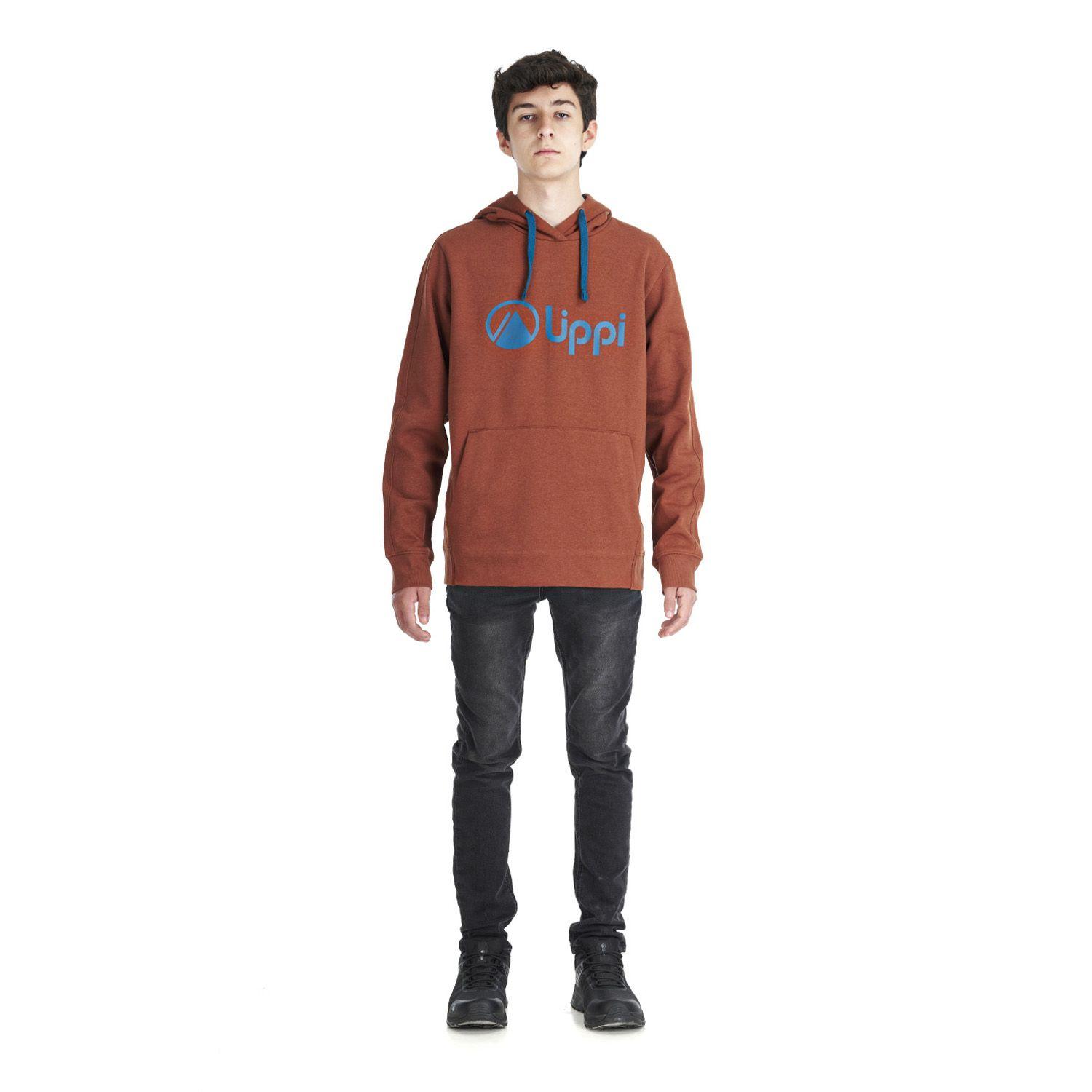 Poleron Teen Boy Insigne Hoody Sweatshirt Terracota Lippi V22-4