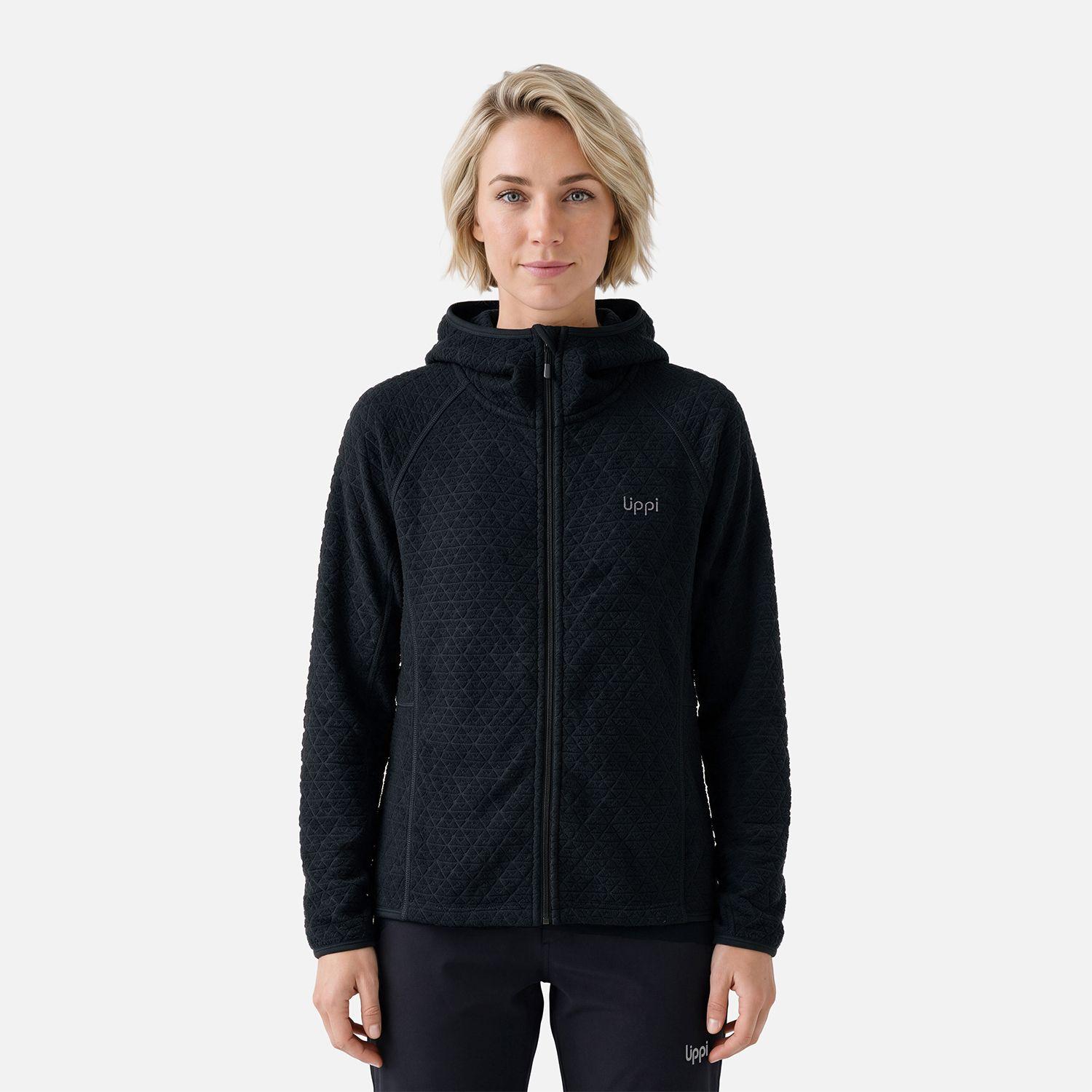 Polerón Mujer Jacaranda Nano-F Full Zip Hoody Negro Lippi V27-0