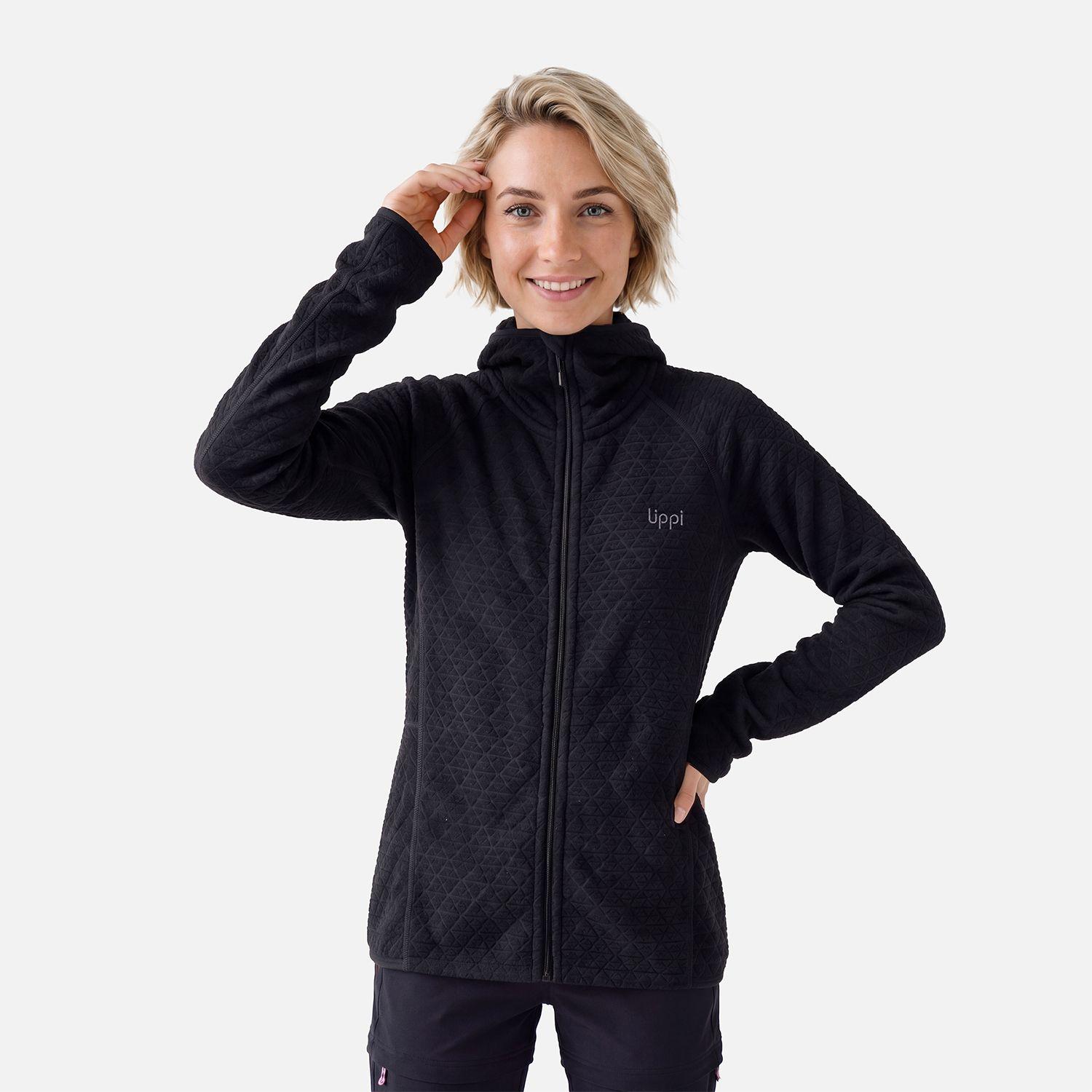 Polerón Mujer Jacaranda Nano-F Full Zip Hoody Negro Lippi V27-3