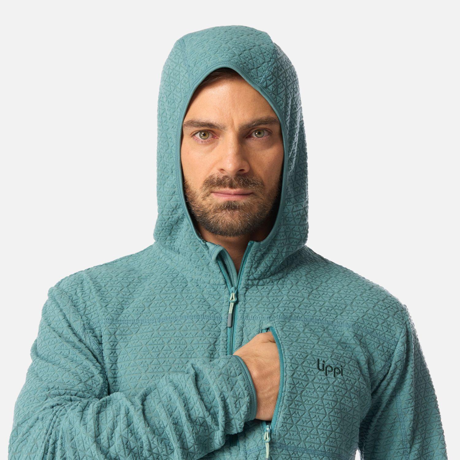 Polerón Hombre Jacaranda Nano-F 1/4 Zip Hoody Petroleo Claro Lippi-3