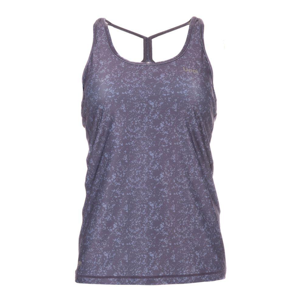 Polera Mujer Lotus Flower UV-Stop T-Shirt Print Azul Lippi-0
