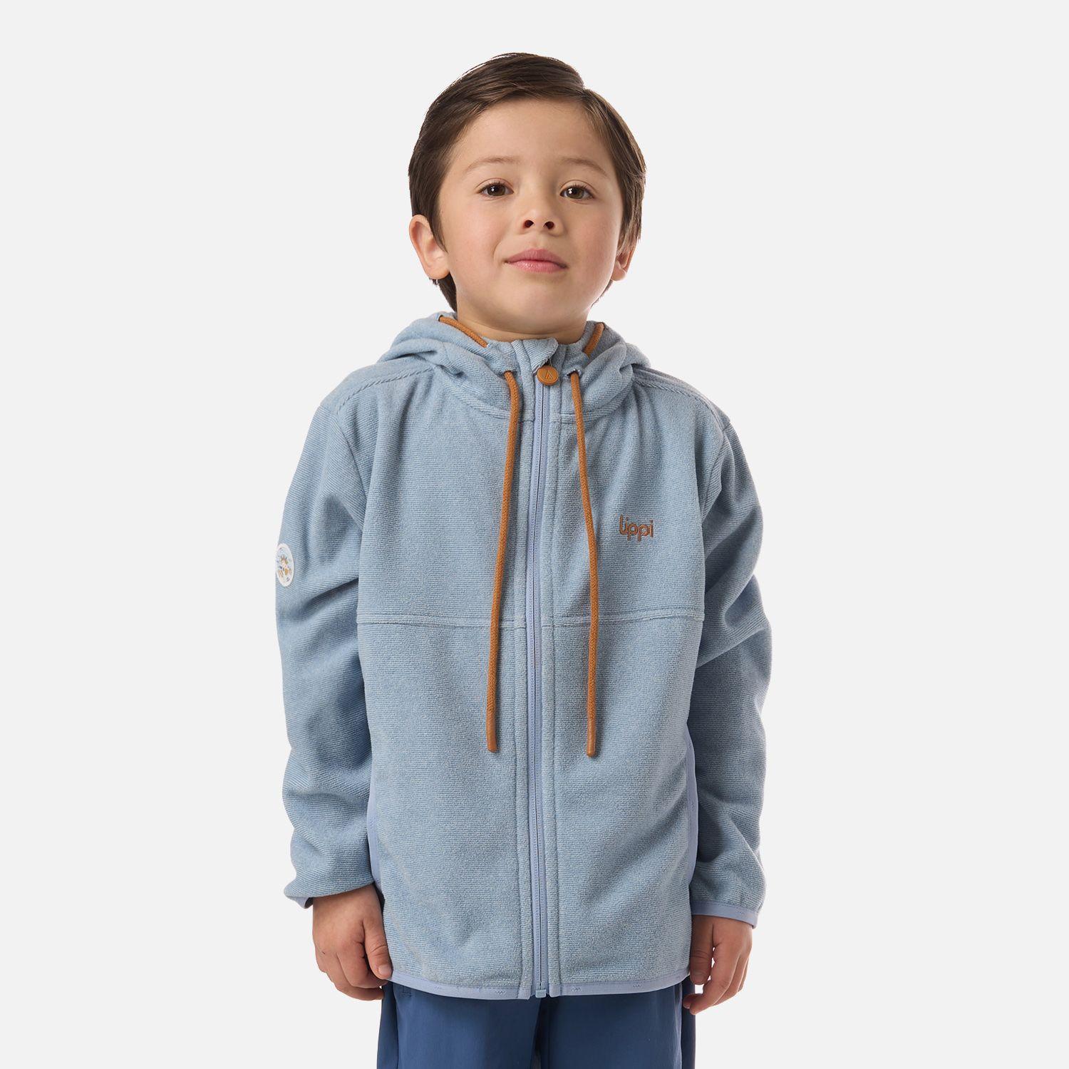 Polar Niño Stripes Nano-F Full Zip Hoody Azul Piedra Lippi V26-0