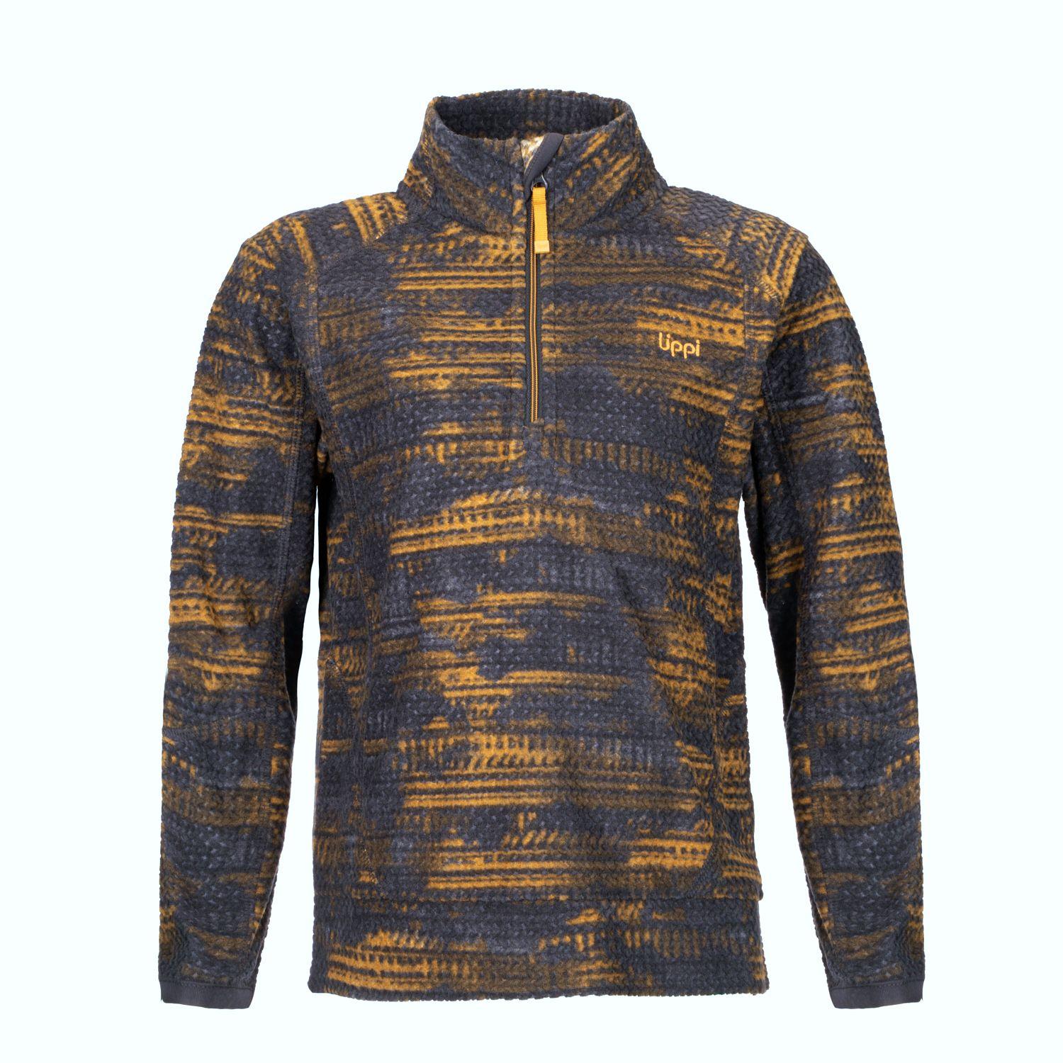 Poleron Niño Saltamontes Nano-F 1/4 Zip Print Gris Oscuro Lippi I20-0