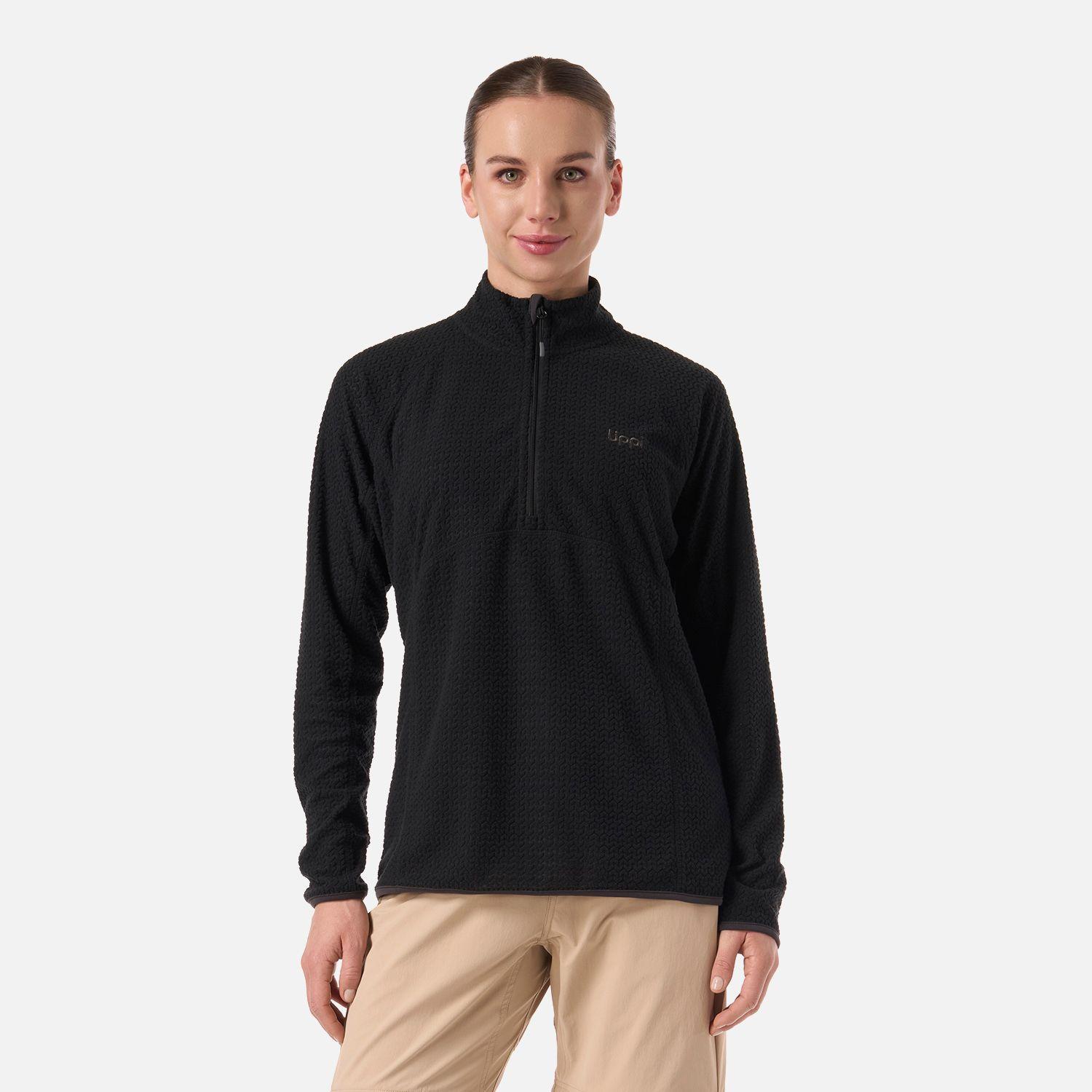 Polerón Mujer Jacaranda Nano-F 1/4 Zip Negro Lippi V26-0