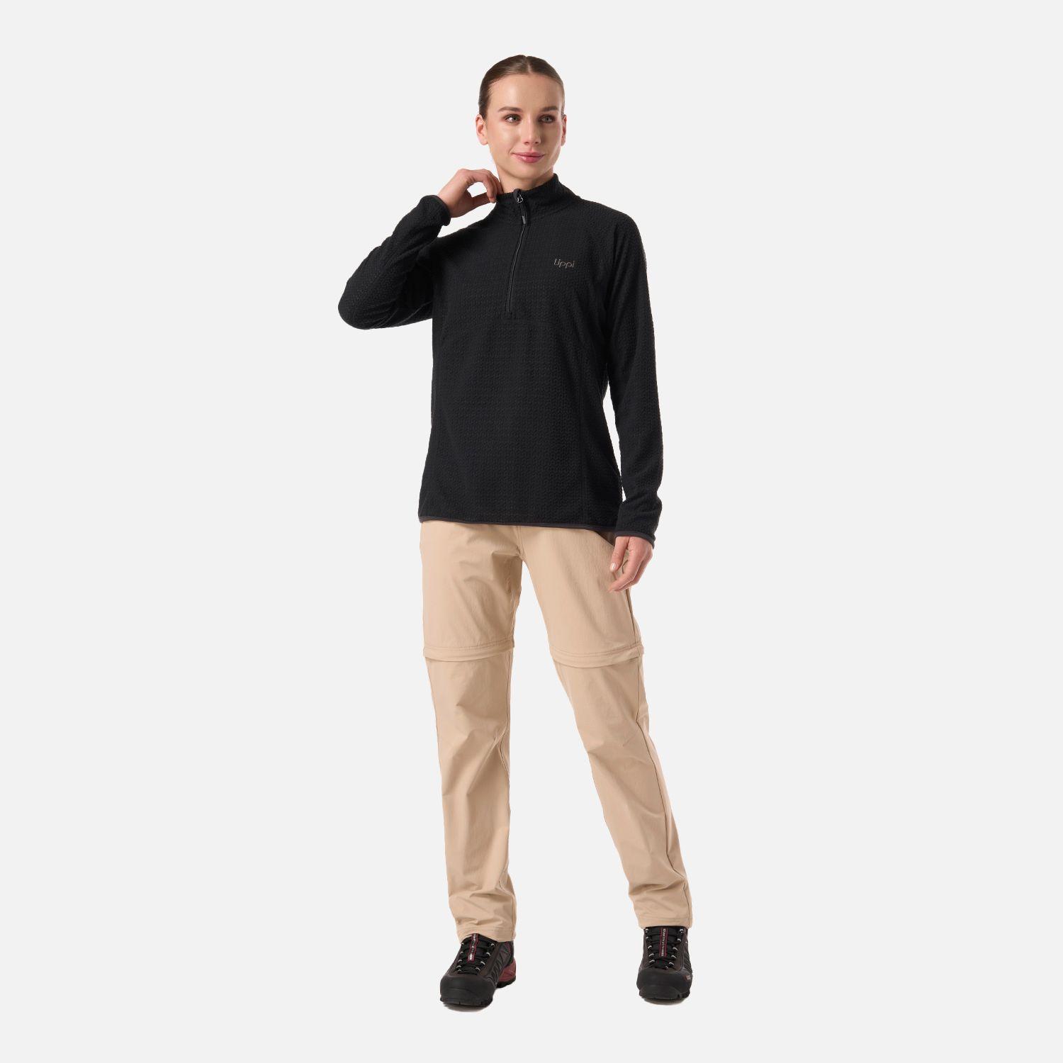 Polerón Mujer Jacaranda Nano-F 1/4 Zip Negro Lippi V26-4