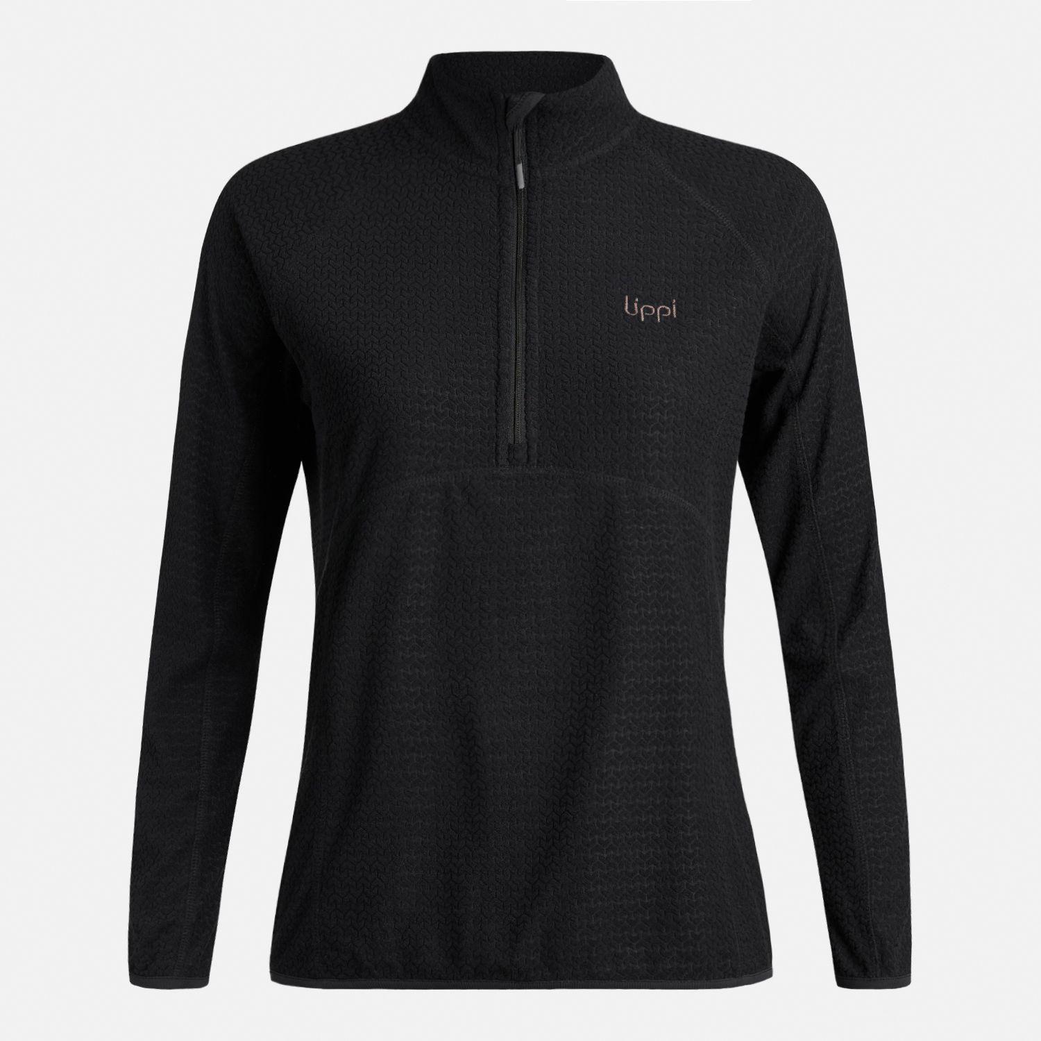 Polerón Mujer Jacaranda Nano-F 1/4 Zip Negro Lippi V26-5