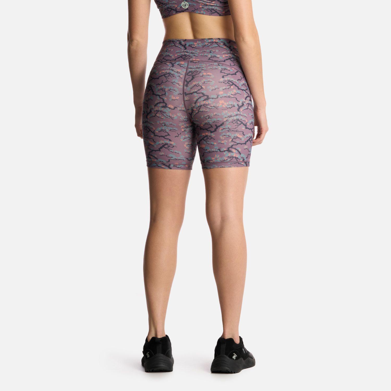 Calza Mujer Coihue Biker Print Morado Claro Haka Honu-2