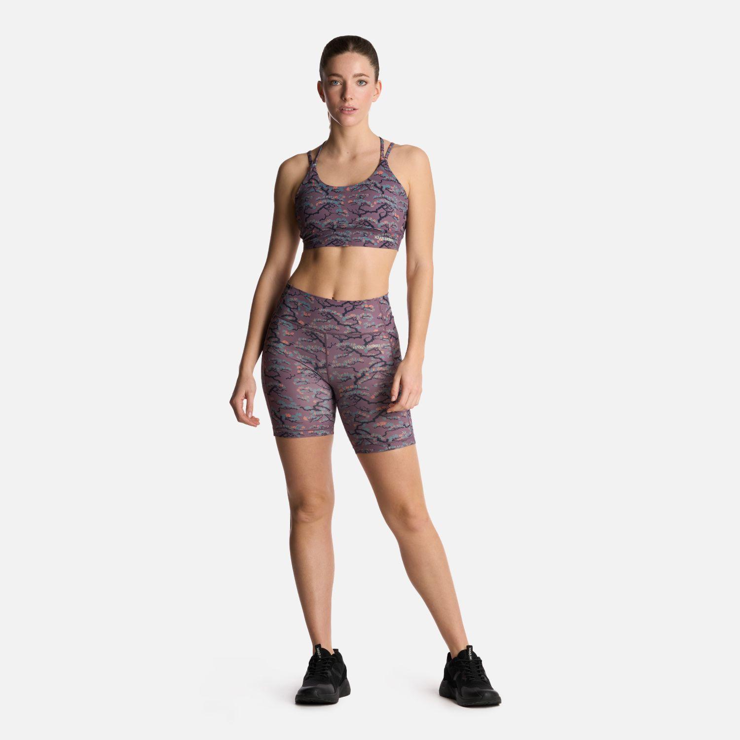 Calza Mujer Coihue Biker Print Morado Claro Haka Honu-3
