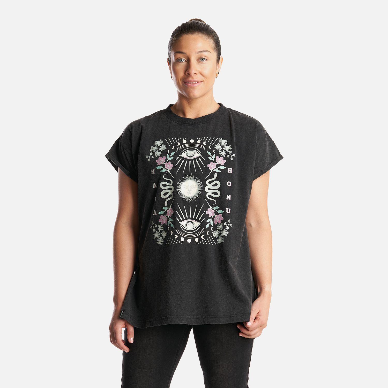 Polera Mujer Garza Negro Haka Honu V24-1