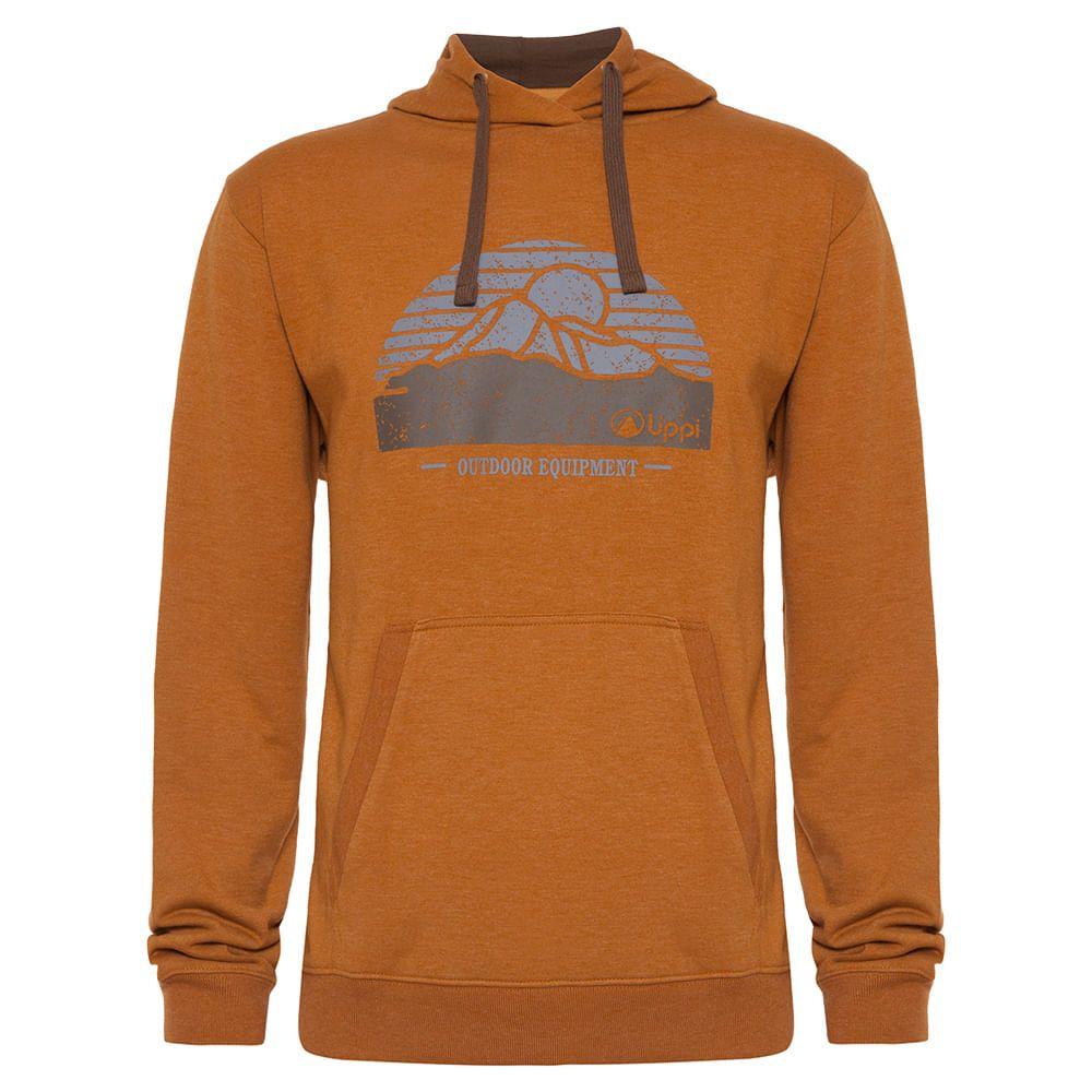 Poleron Hombre Insigne Cotton Hoody Melange Mostaza Lippi V18-0