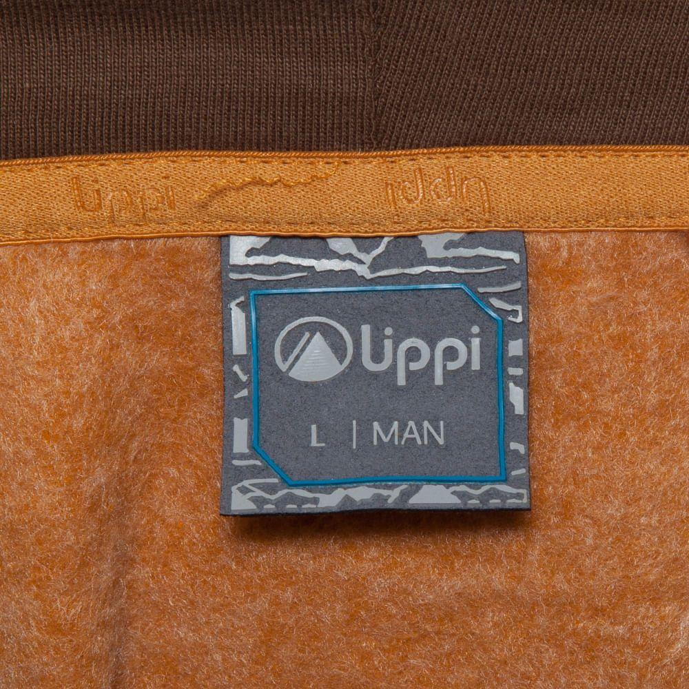 Poleron Hombre Insigne Cotton Hoody Melange Mostaza Lippi V18-5