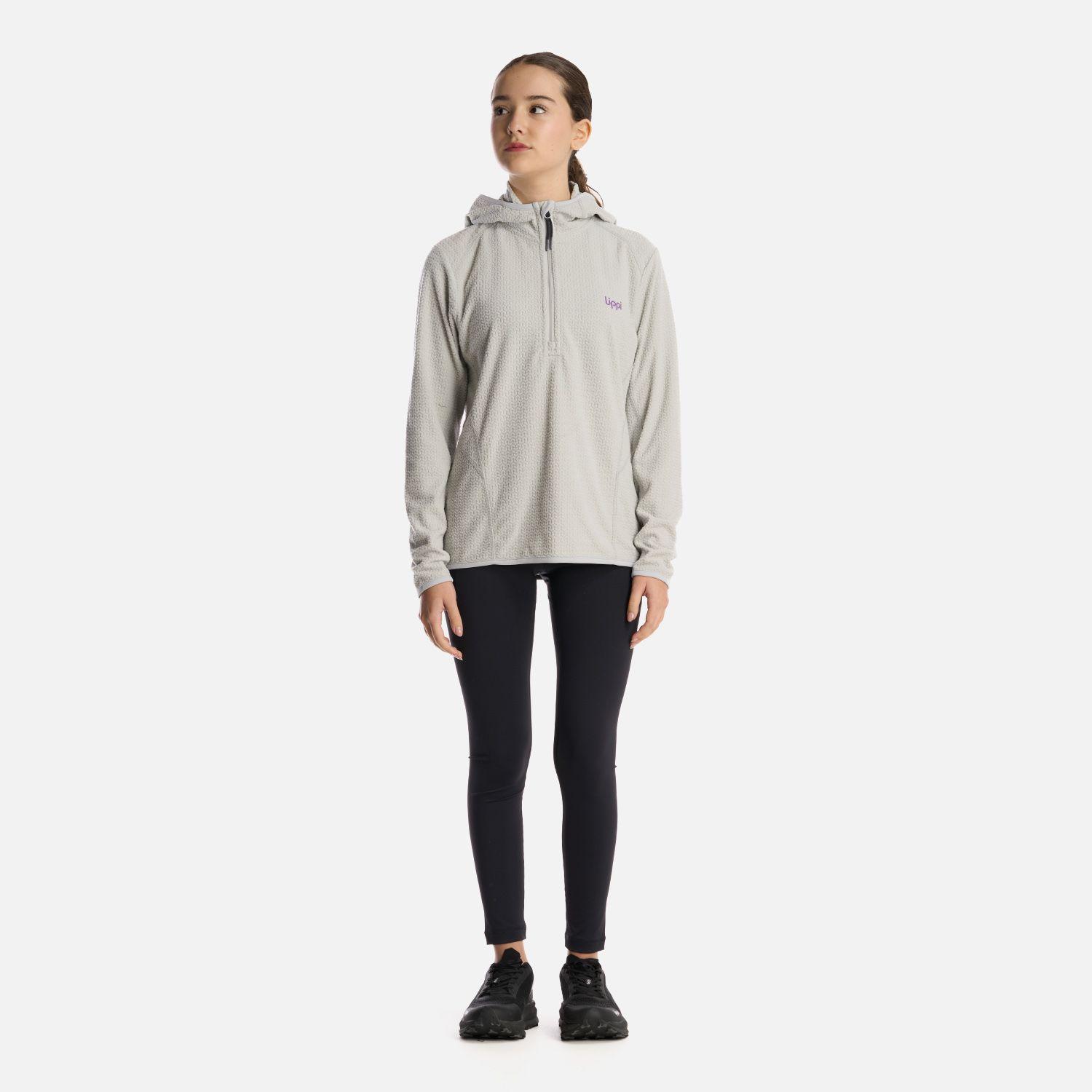 Polerón Teen Girl Mild Nano-F 14 Zip Hoody Gris Claro Lippi-4