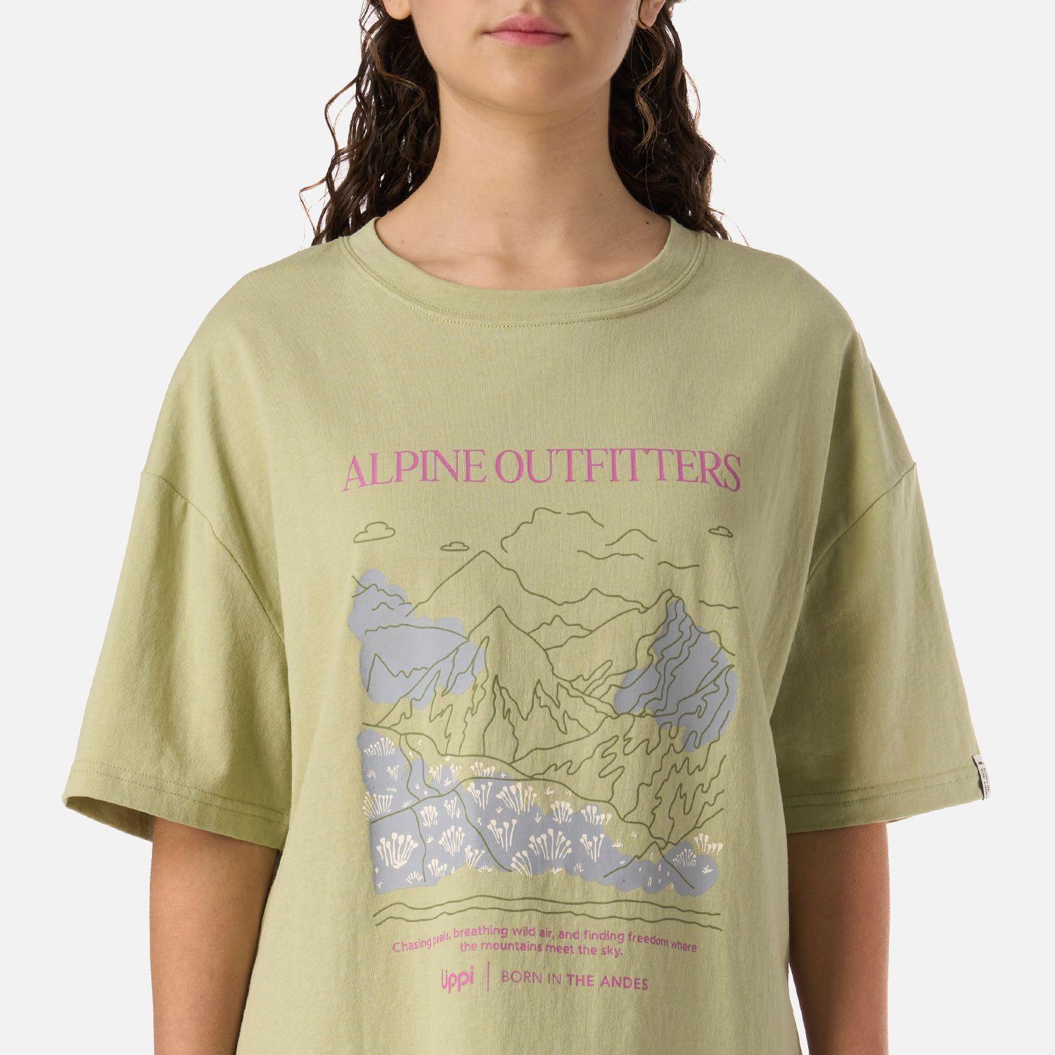 Polera Teen Girl Freedom Oversize T-Shirt Verde manzana Lippi-3