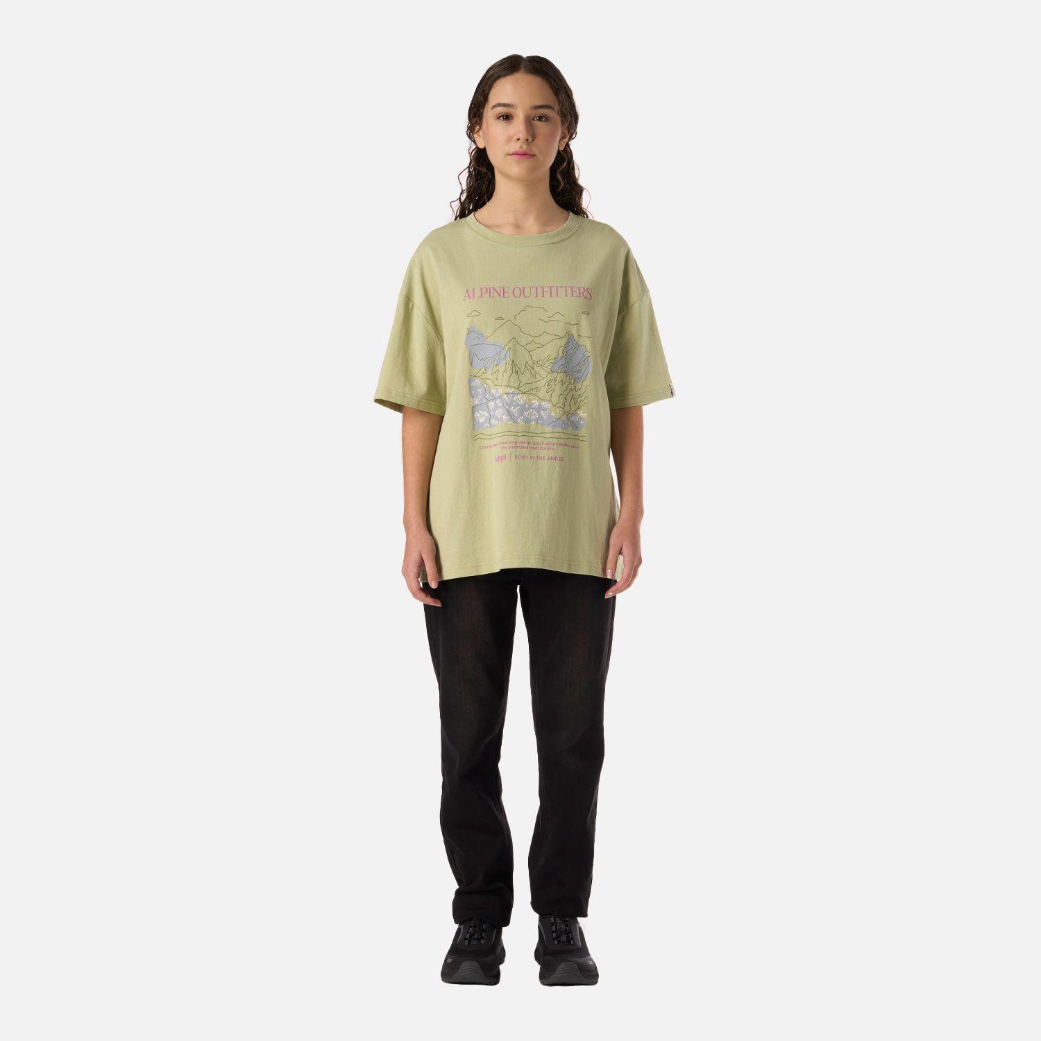 Polera Teen Girl Freedom Oversize T-Shirt Verde manzana Lippi-4