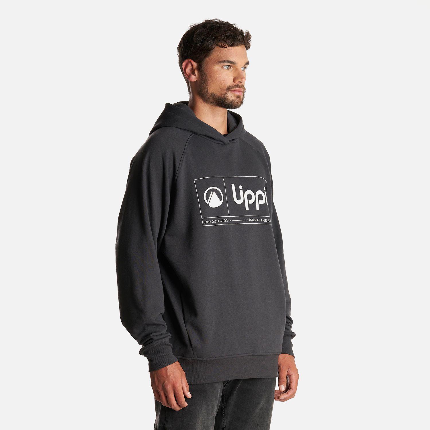 Poleron Hombre Insigne Hoody Sweatshirt Front Print Grafito Lippi I23-2