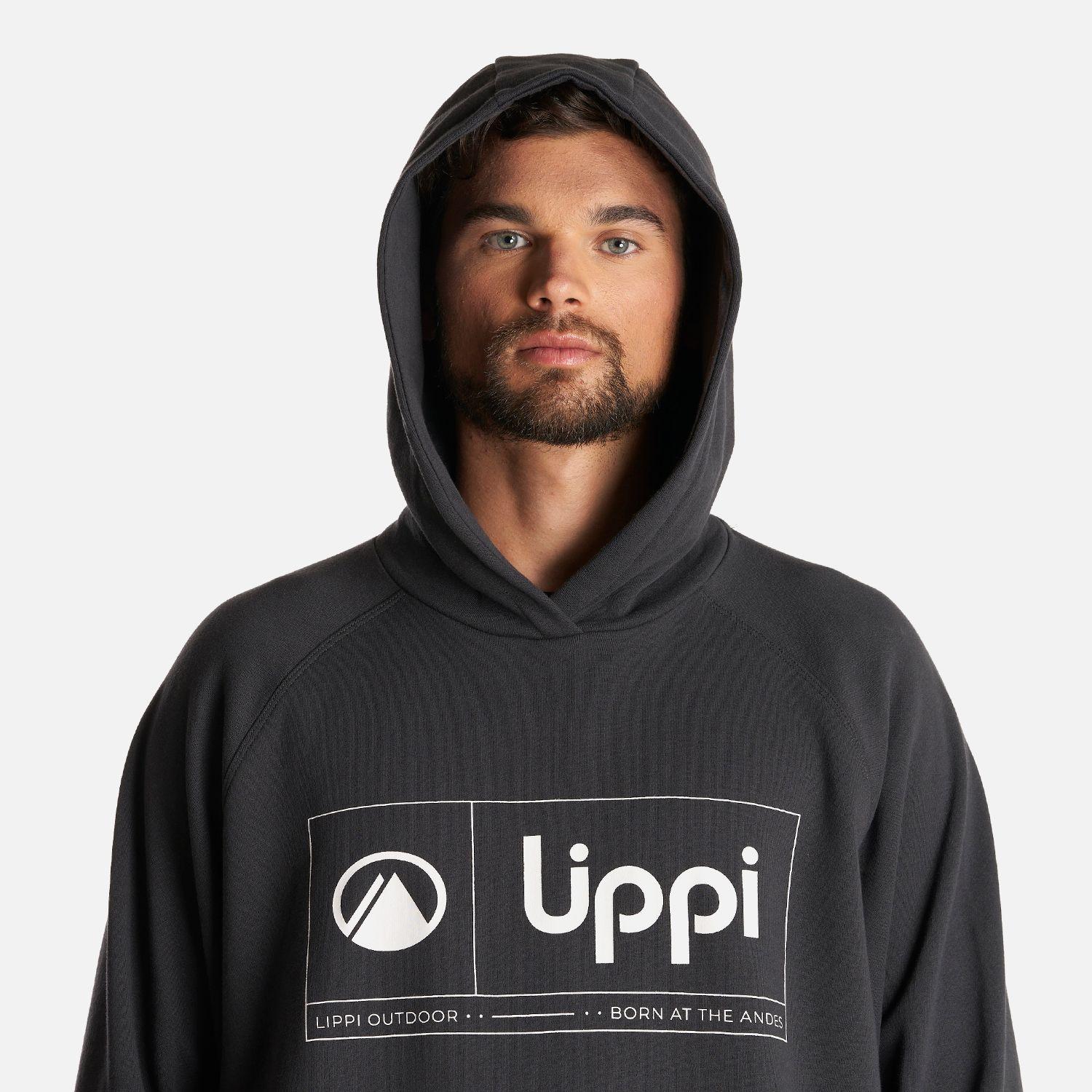 Poleron Hombre Insigne Hoody Sweatshirt Front Print Grafito Lippi I23-4