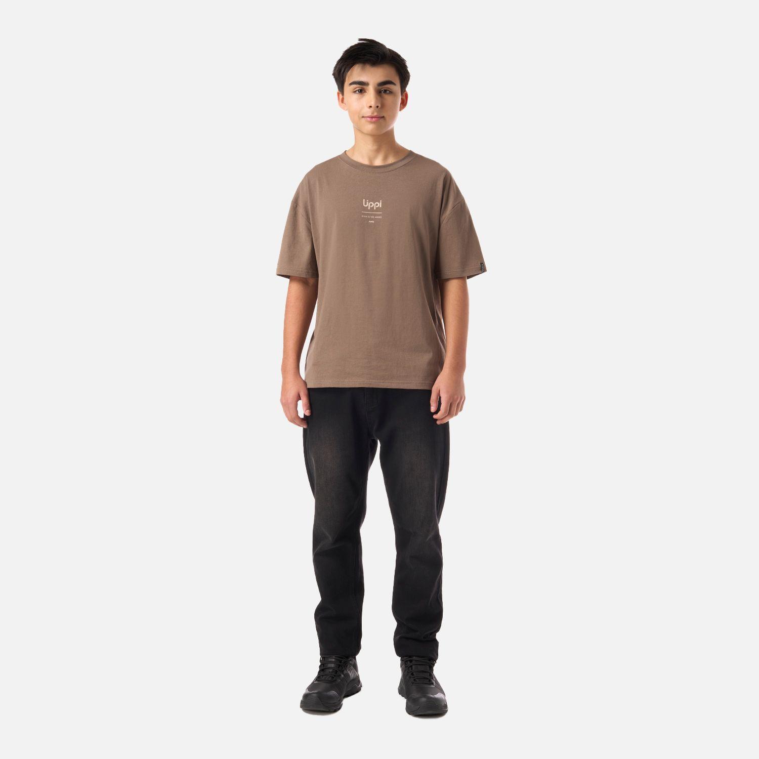 Polera Teen Boy Mountain Trip Oversize T-Shirt Café Lippi V26-5
